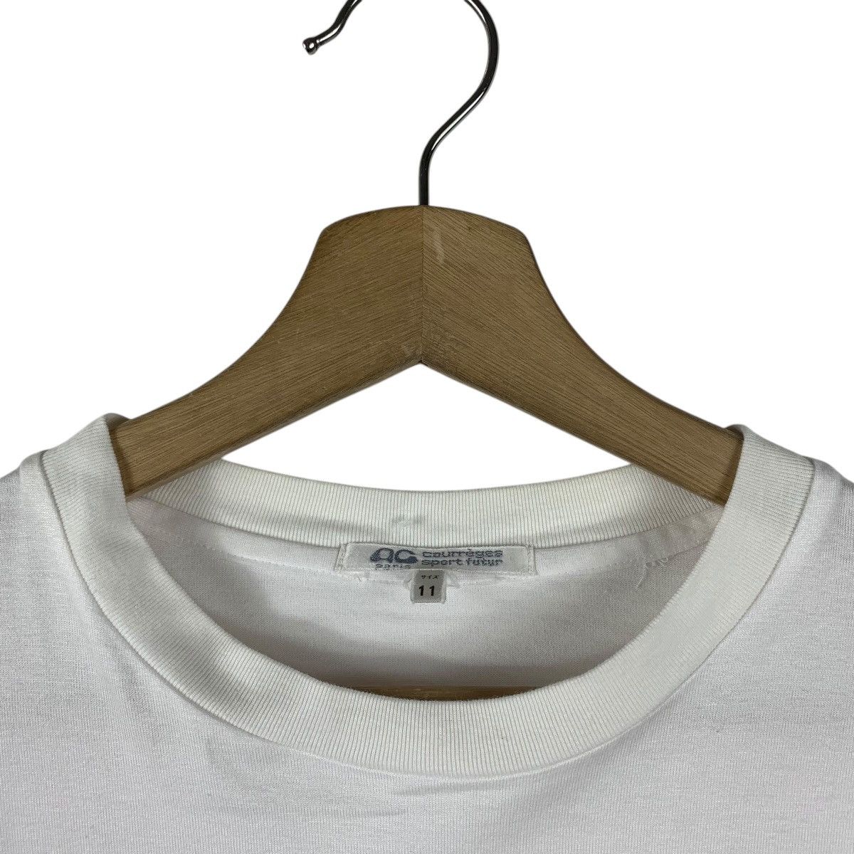 Vintage COURREGES sports futur spellout logo tee