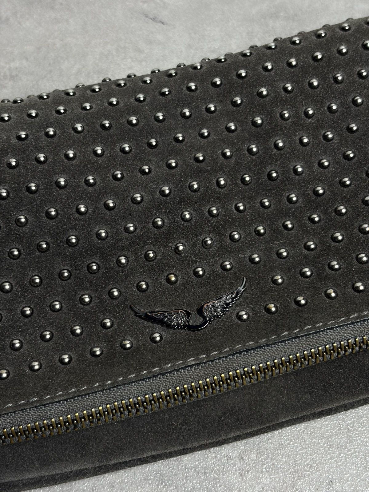 Zadig & Voltaire Zadig&Voltaire Rock Studs Suede Shoulder Bag Cow Leather Size ONE SIZE - 5 Thumbnail