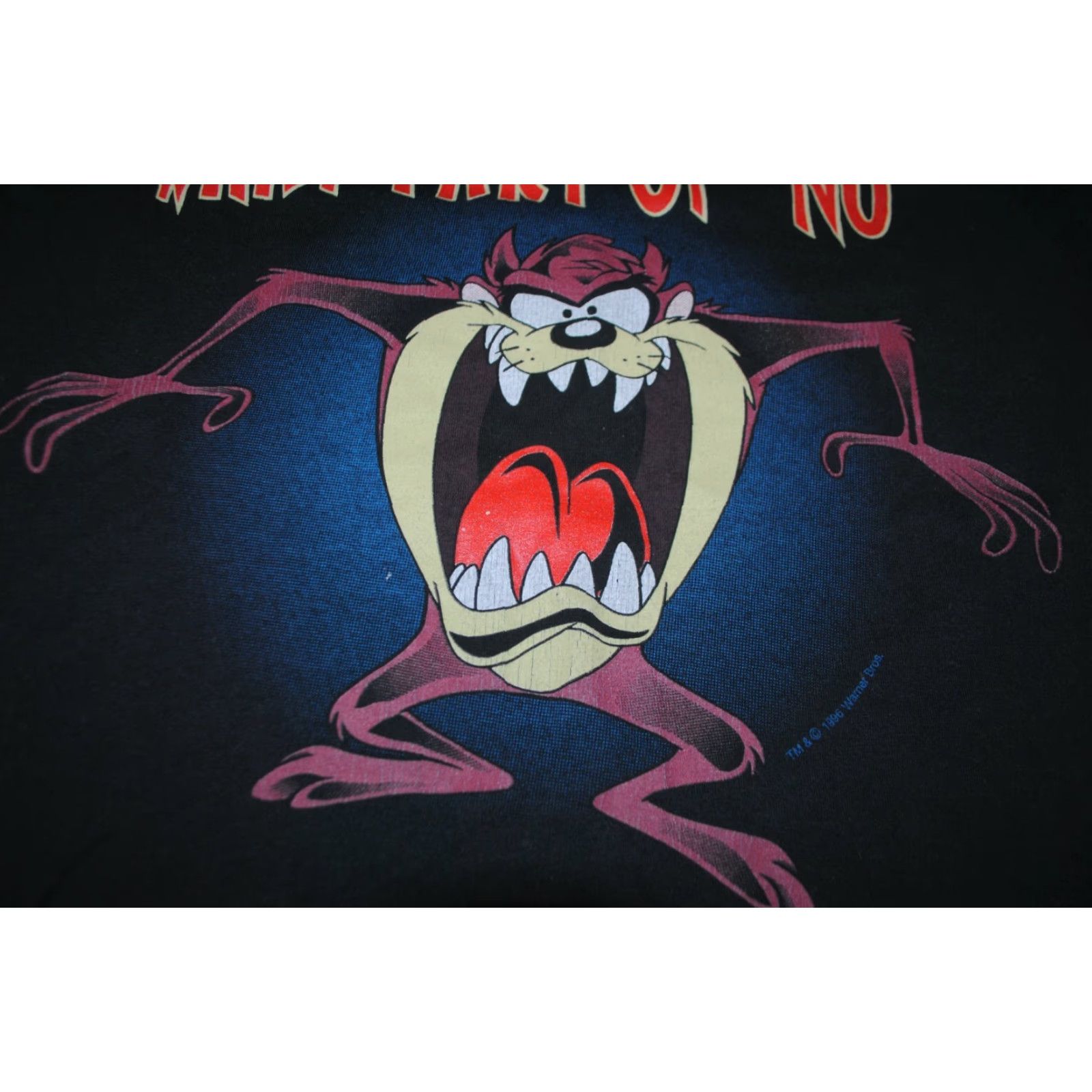 Vintage VINTAGE TAZ T SHIRT WHAT PART OF NO DONT YOU UNDERSTAND WARNER BROS 90S 1998 M Shirt Mens MEDIUM Black 90s Warner Bros Taz Targeted Mens Shirt Size US M / EU 48-50 / 2 - 3 Thumbnail