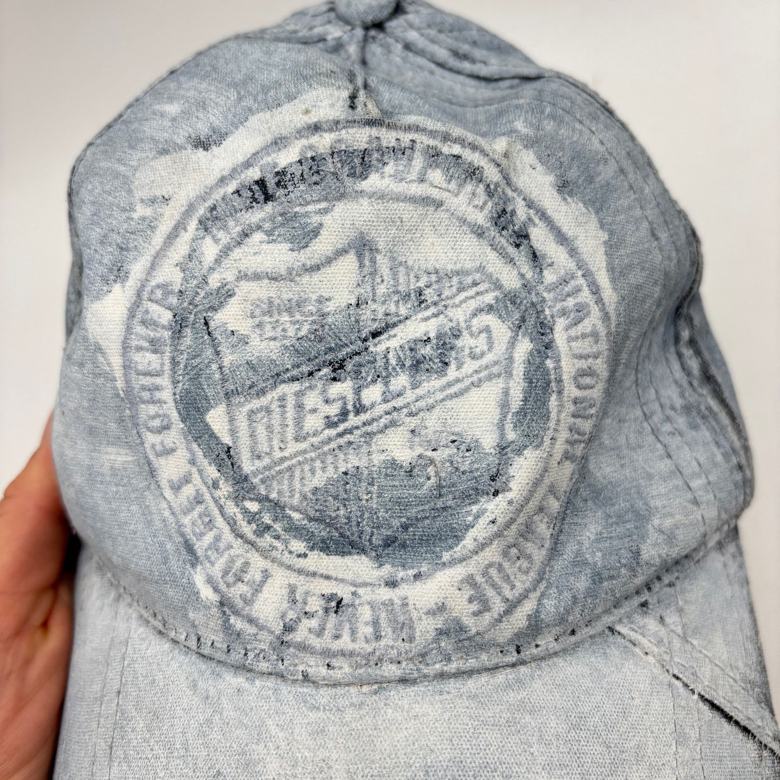 Diesel Diesel White Painted Hat Adjustable Avant Garde Y2K Size ONE SIZE - 11 Thumbnail