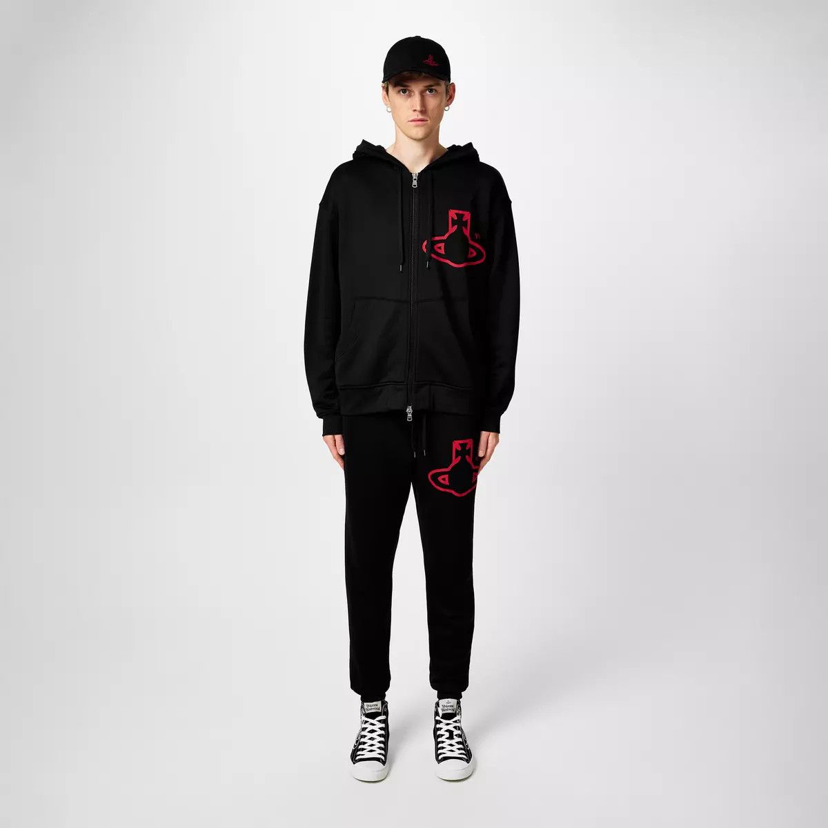 Vivienne Westwood o1y0525 Logo Hoodie in Black Size US XL / EU 56 / 4 - 6 Thumbnail