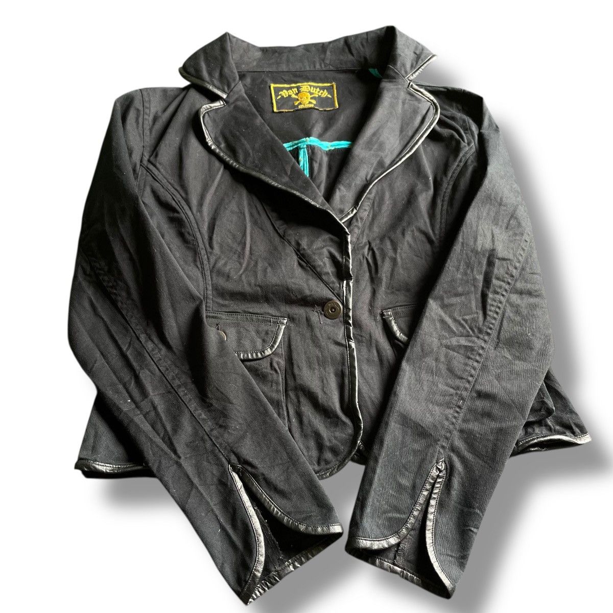 Von Dutch VINTAGE VON DUTCH COTTON + LEATHER JACKET Size M / US 6-8 / IT 42-44 - 2 Thumbnail
