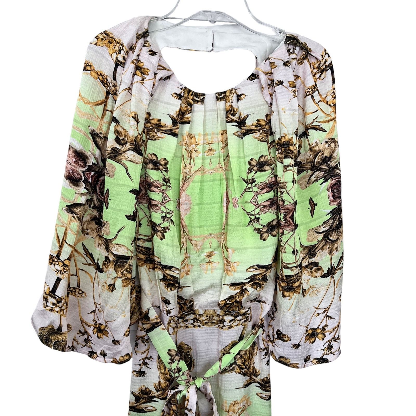 Karen Millen Karen Millen Mirrored Tulipa Print Woven Satin Maxi Dress Size M / US 6-8 / IT 42-44 - 4 Thumbnail
