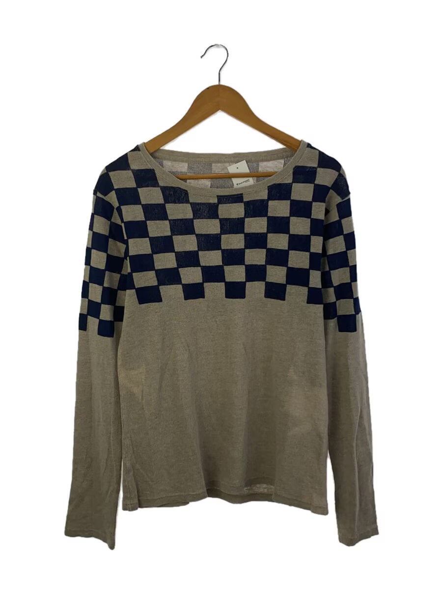 Checkerboard Hemp Knit Sweater