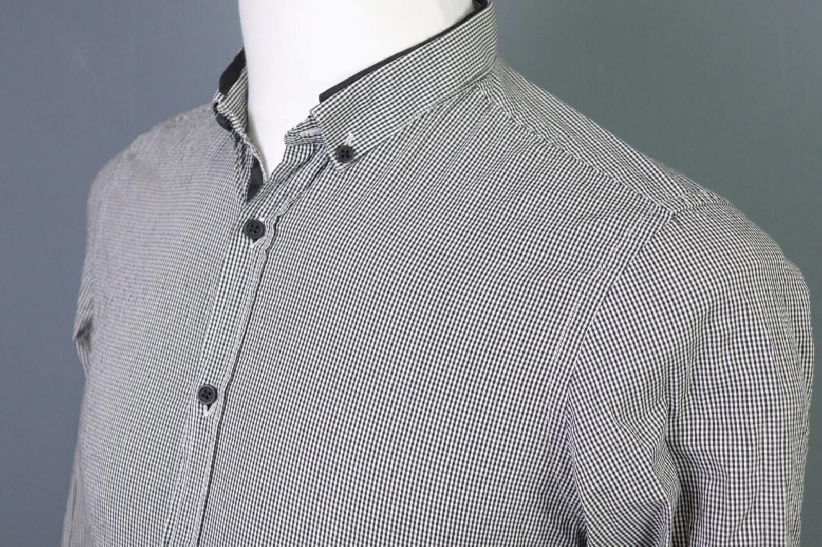 The Kooples The Kooples Sport Fitted Check Gray Shirt Size S Size US S / EU 44-46 / 1 - 6 Thumbnail