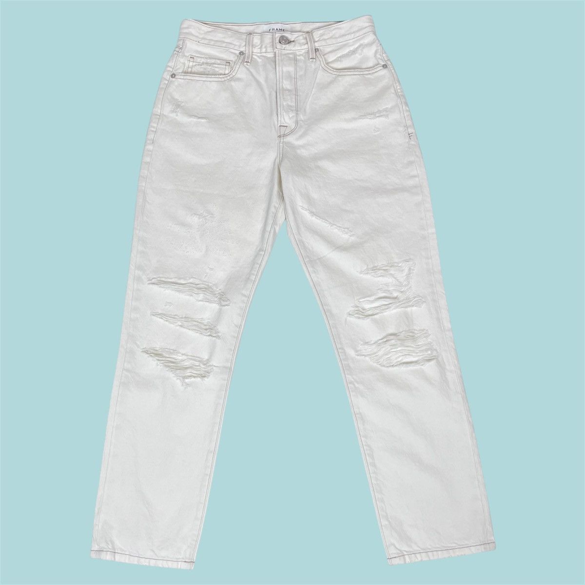 Frame Frame Le Original Women’s Straight Jeans Distressed Size: 27 Size 27" / US 4 / IT 40 - 9 Thumbnail