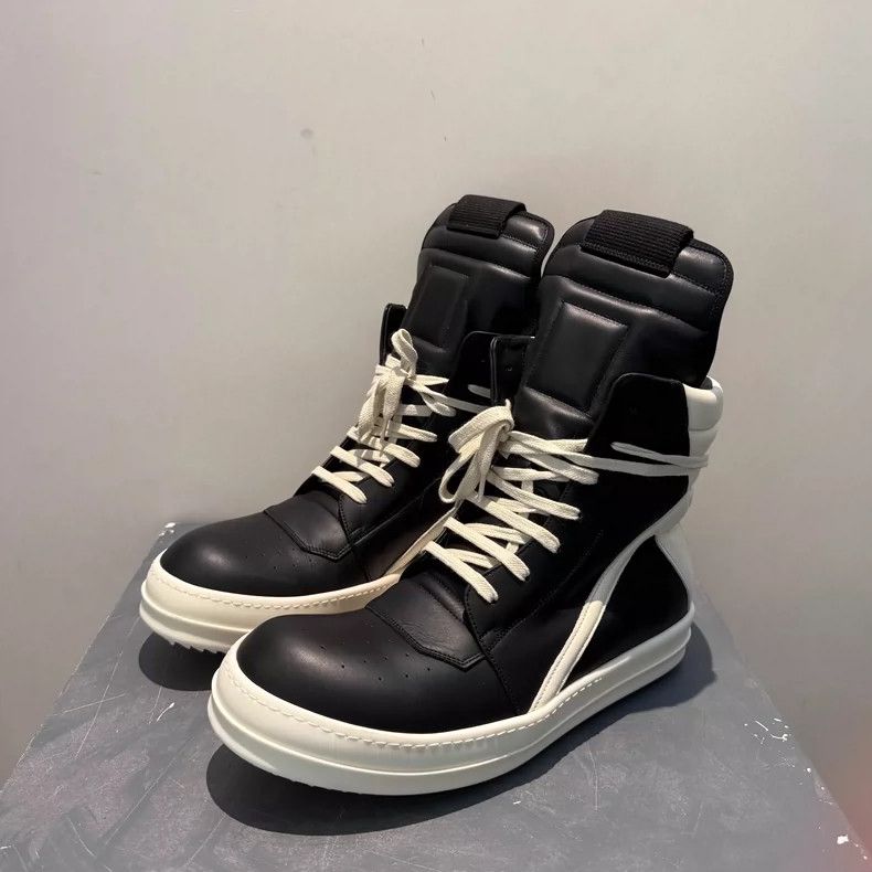 Rick Owens rick owens Classic black and white cowhide inverted triangl Size US 9 / EU 42 - 2 Thumbnail