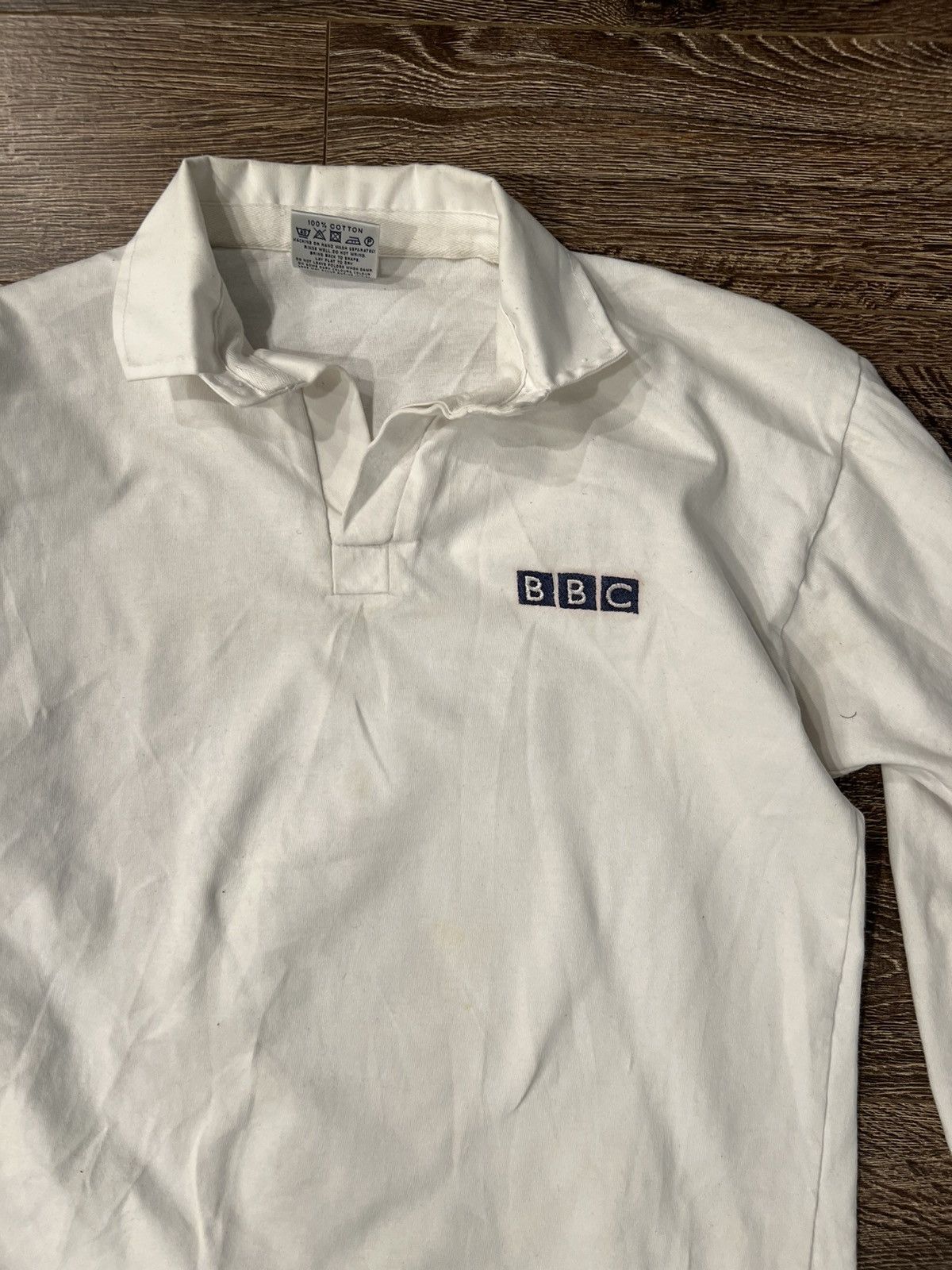 Other White BBC Television Long Sleeved Rugby shirt #rugby Size US L / EU 52-54 / 3 - 3 Thumbnail