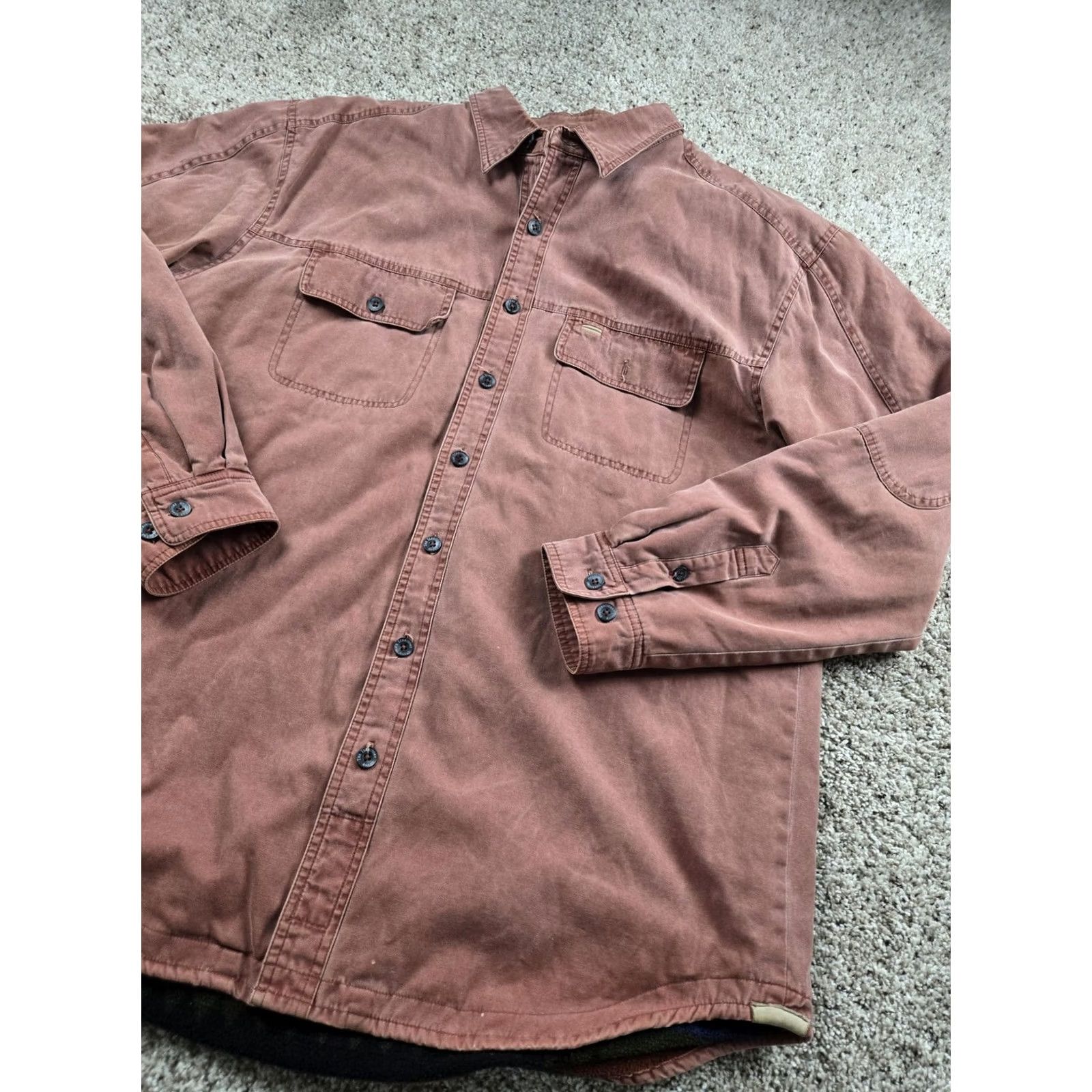 The Territory Ahead VINTAGE Territory Ahead Shirt Jacket XLT Red Canvas Blanket Lined Southwestern Jacket Coat Mens Size US XL / EU 56 / 4 - 2 Thumbnail