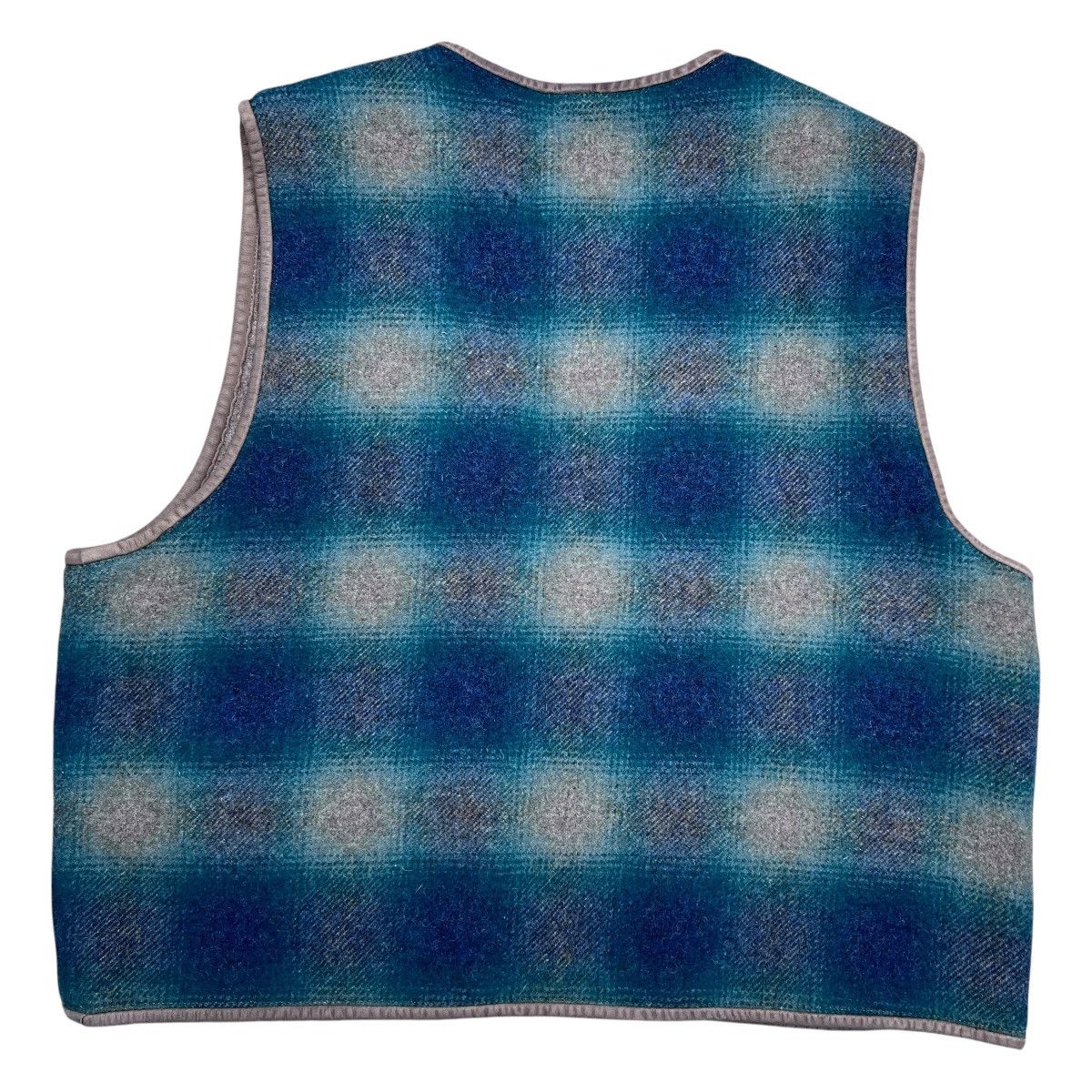 L.L. Bean × Vintage 80s L.L. Bean Green Brown Plaid Wool Reversible Hunting Vest Size XL / US 12-14 / IT 48-50 - 3 Thumbnail