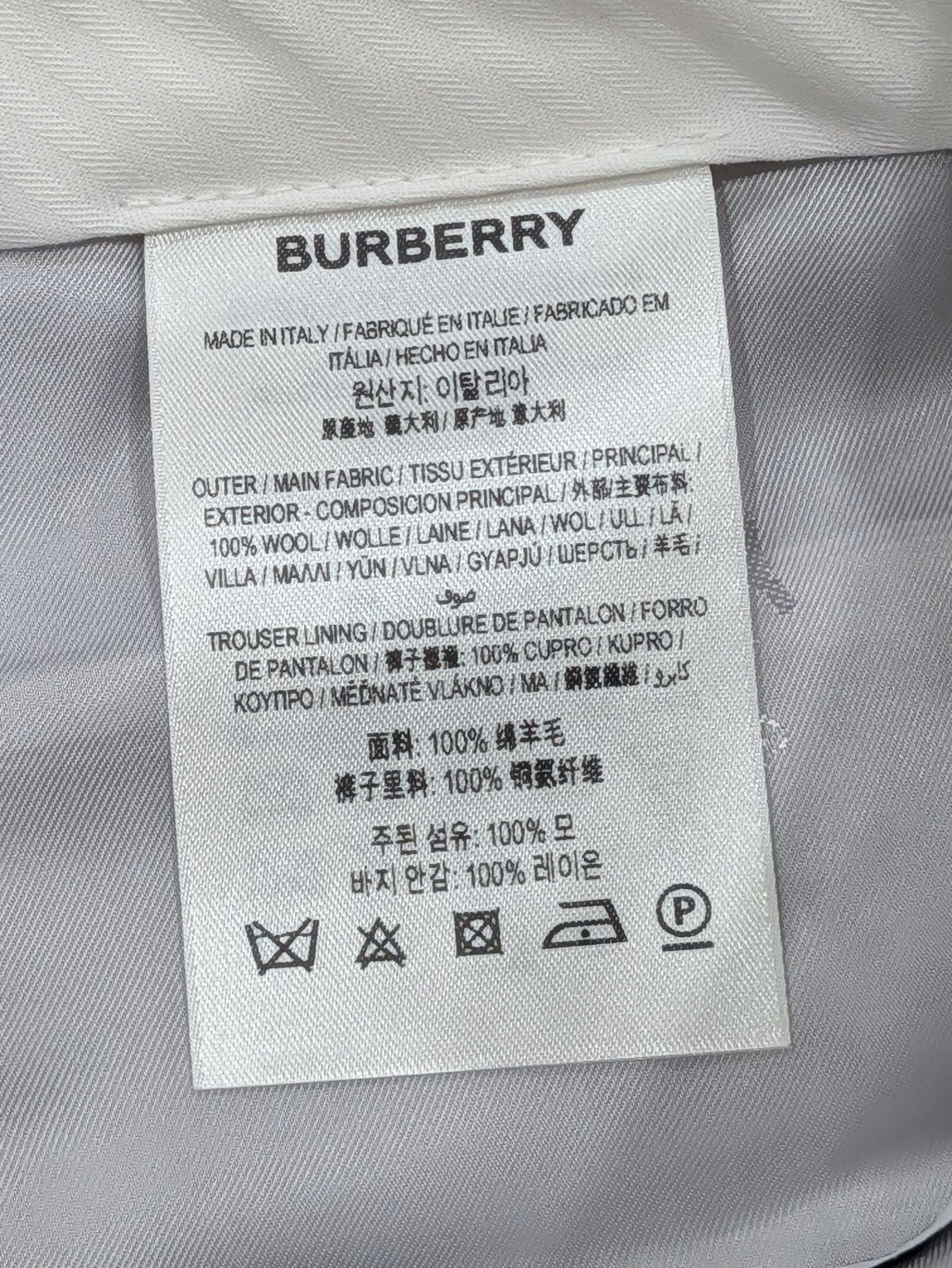 Burberry Burberry Straight Leg Wool Trousers Grey Taupe 52 US 36 Size US 36 / EU 52 - 6 Thumbnail