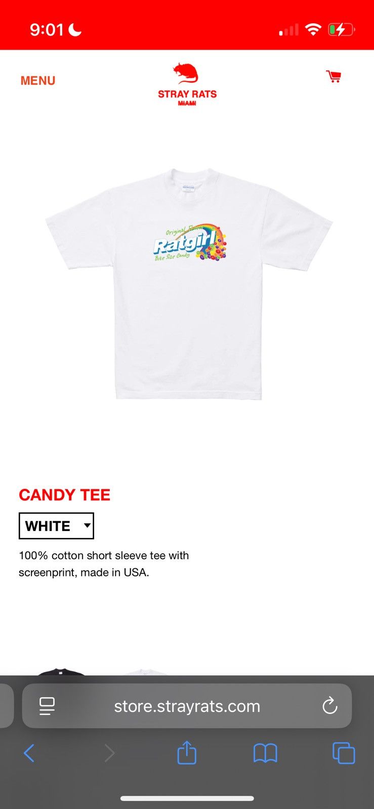 Stray Rats Stray rats candy tee Size US XL / EU 56 / 4 - 2 Thumbnail
