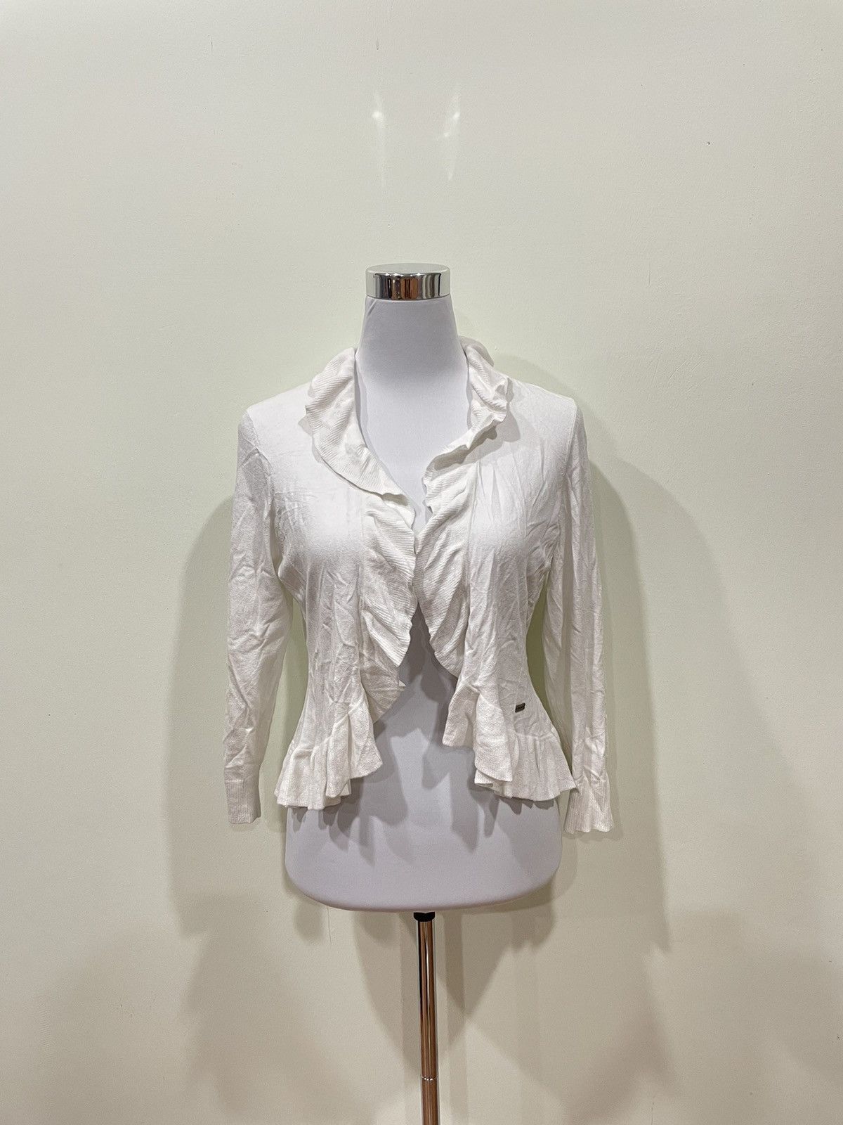 Burberry Burberry Ruffle White Cardigan Size XS / US 0-2 / IT 36-38 - 1 Thumbnail