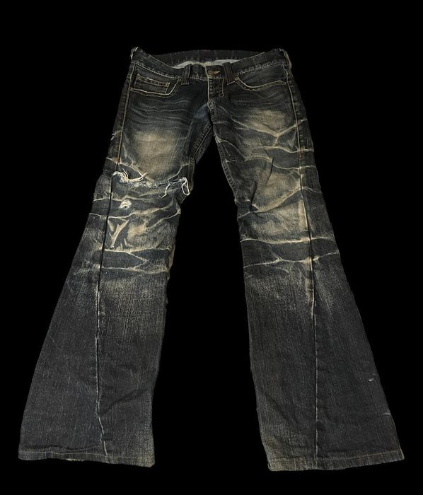 Tornado Mart Tornado Mart Distressed Flare Denim | Grailed