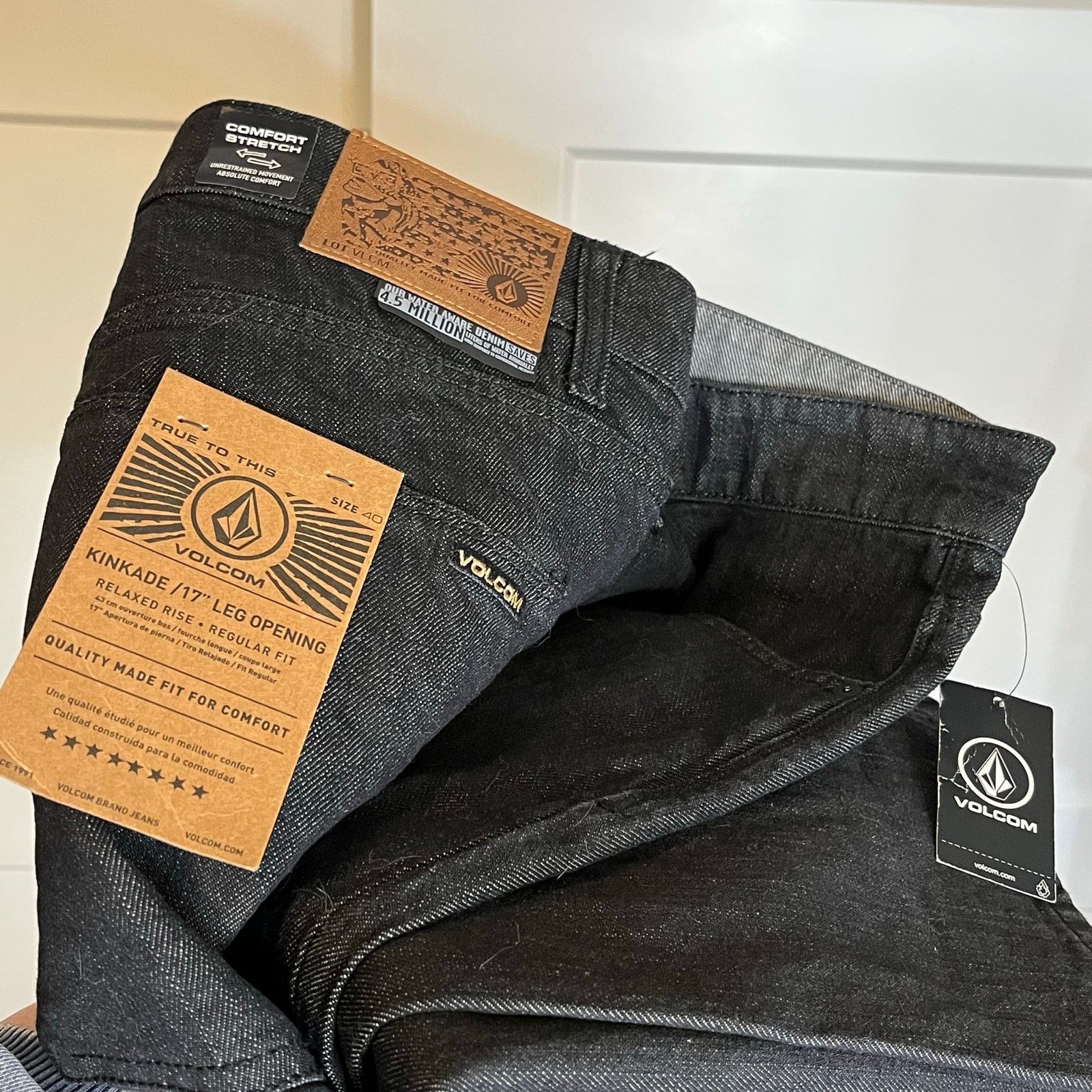 Volcom •NWT• Volcom Denim KINKAGE Dark Blue Jeans • Size 40 Size US 40 / EU 56 - 6 Thumbnail