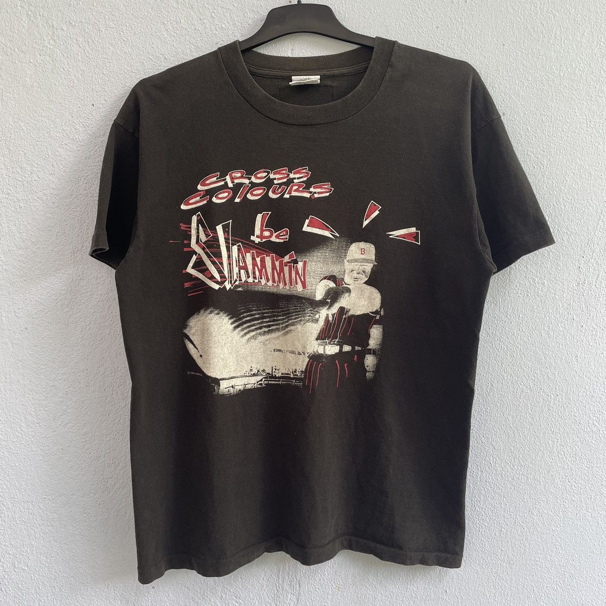 Cross Colours × Vintage Vintage 90s cross colours be slammin joint solo tshirt Size US XL / EU 56 / 4 - 1 Thumbnail