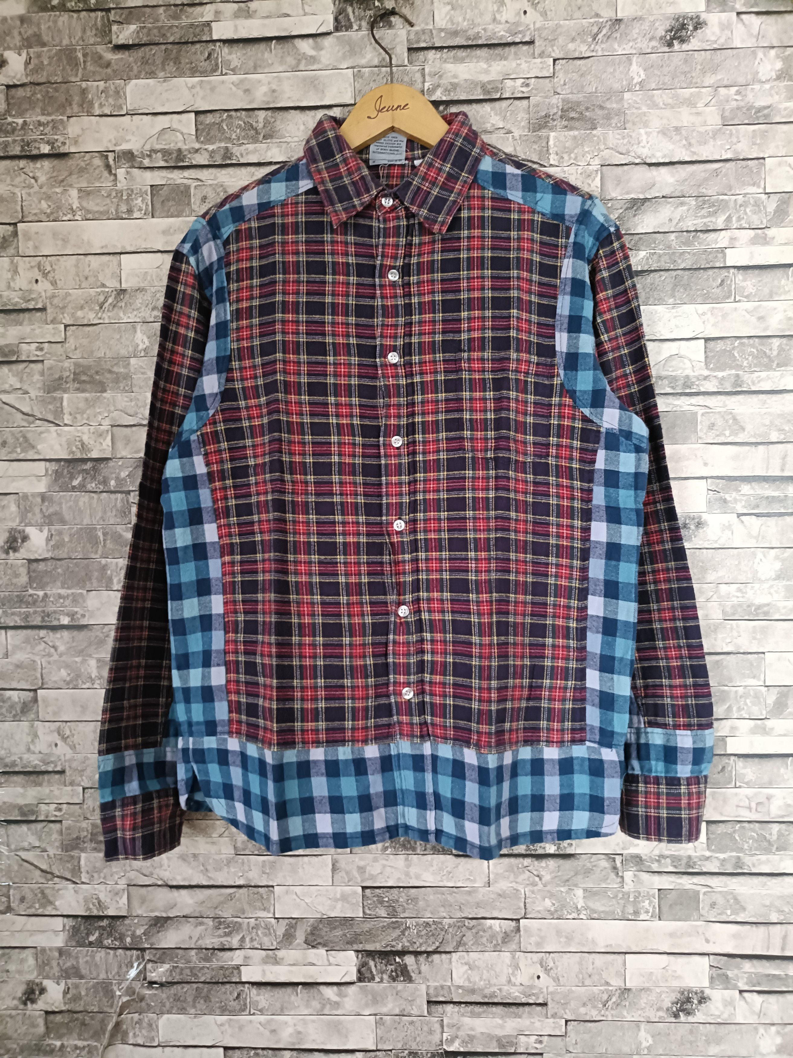 Vintage body glove custom cuts flannel shirt like needles