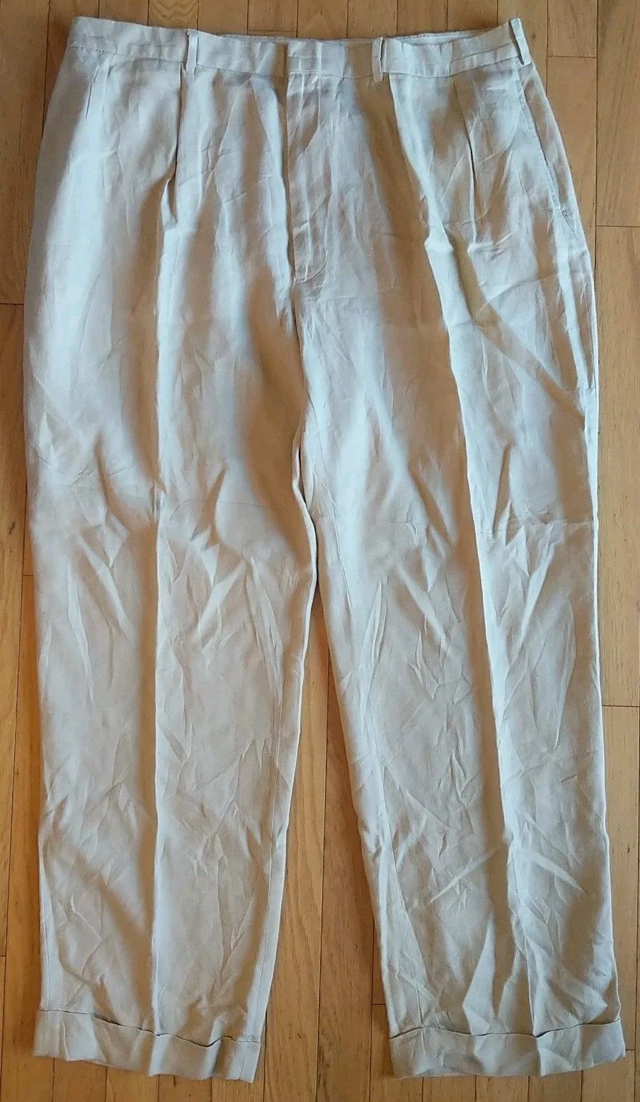 Polo Ralph Lauren Polo Ralph Lauren Pants 100% Linen Pleated Cuffed Size US 42 / EU 58 - 3 Thumbnail