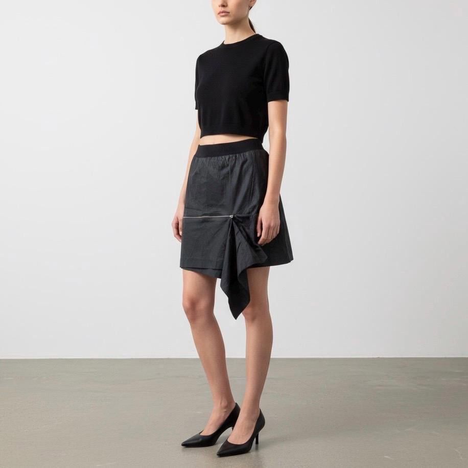 Cop Copine The Cop Copine Neutral Zipped Asymmetrical Skirt Size 30" / US 8 / IT 44 - 2 Thumbnail