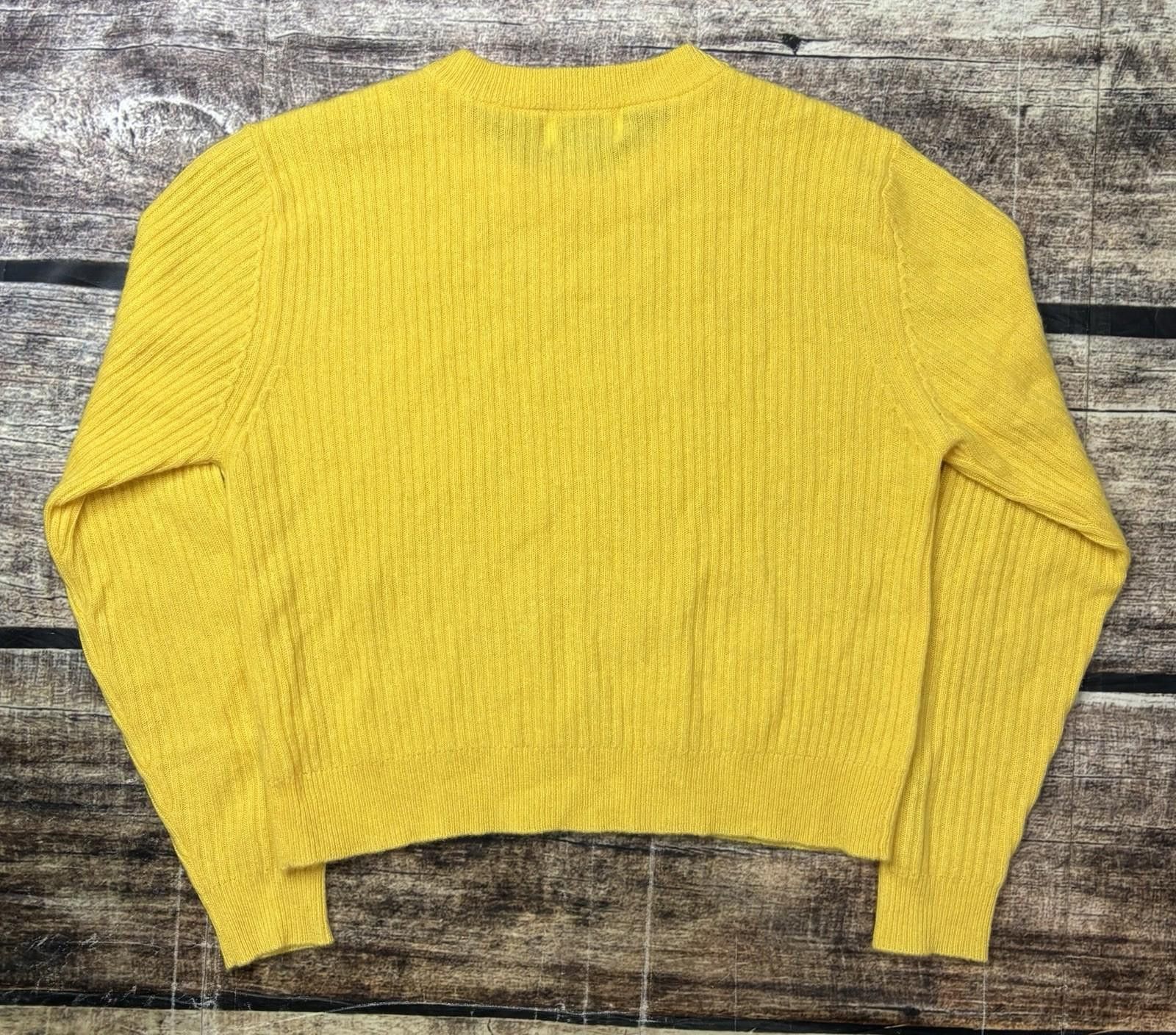 Other 27 Miles Cashmere Sweater Womens Small Pullover Yellow Size S / US 4 / IT 40 - 3 Thumbnail
