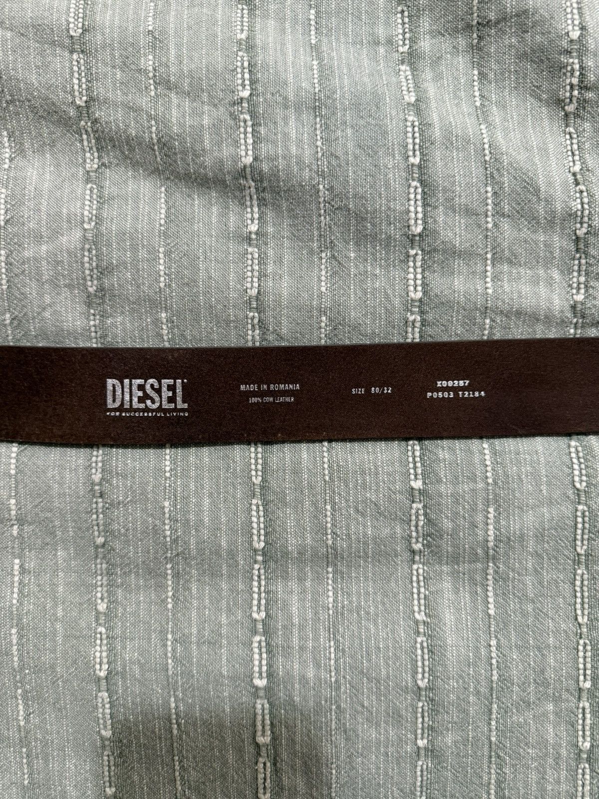 Diesel DIESEL Brown B-1DR Scratch Belt Size 32 - 3 Thumbnail