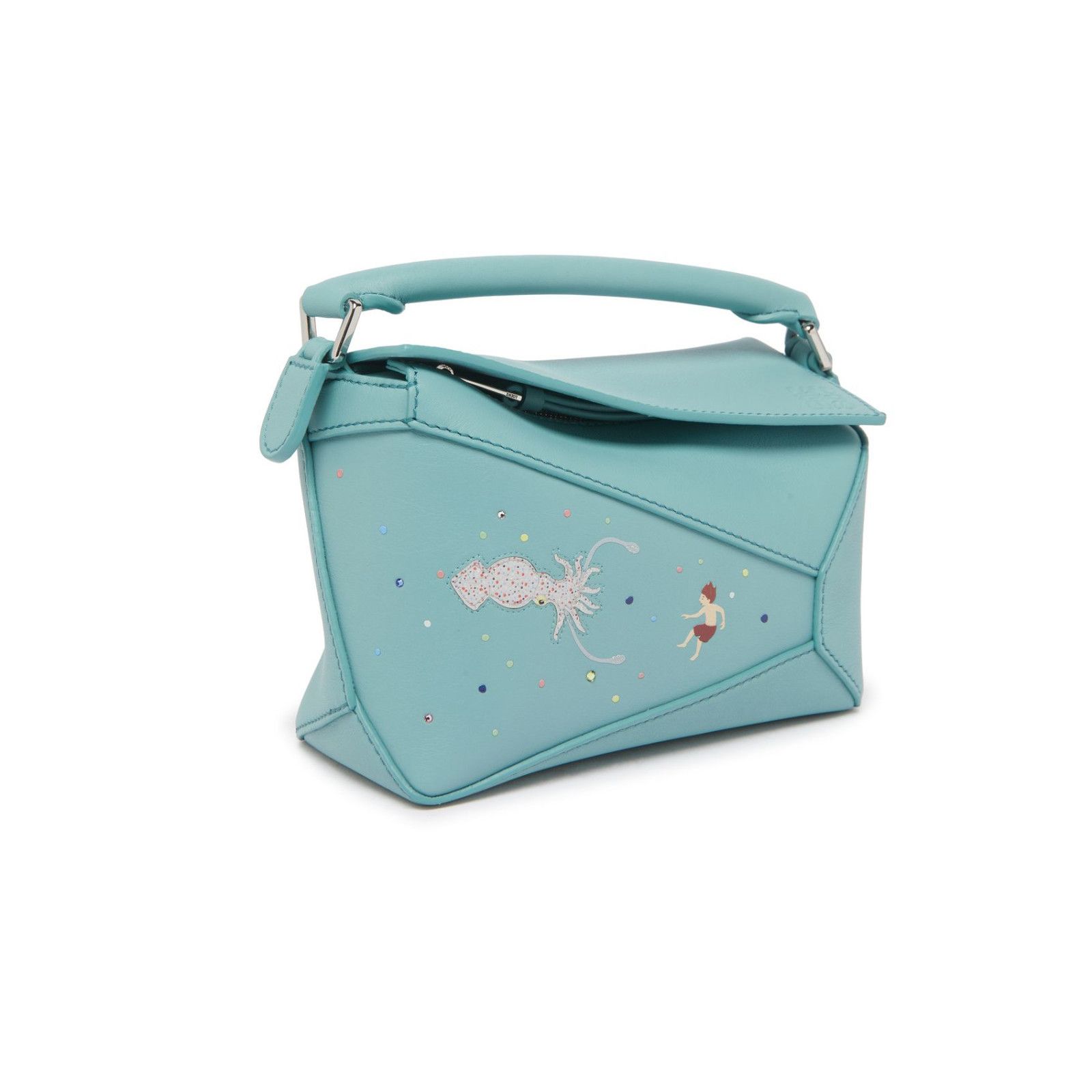 Loewe LOEWE Puzzle Edge Mini Blue Leather Handbag New & Authentic Size ONE SIZE - 2 Thumbnail