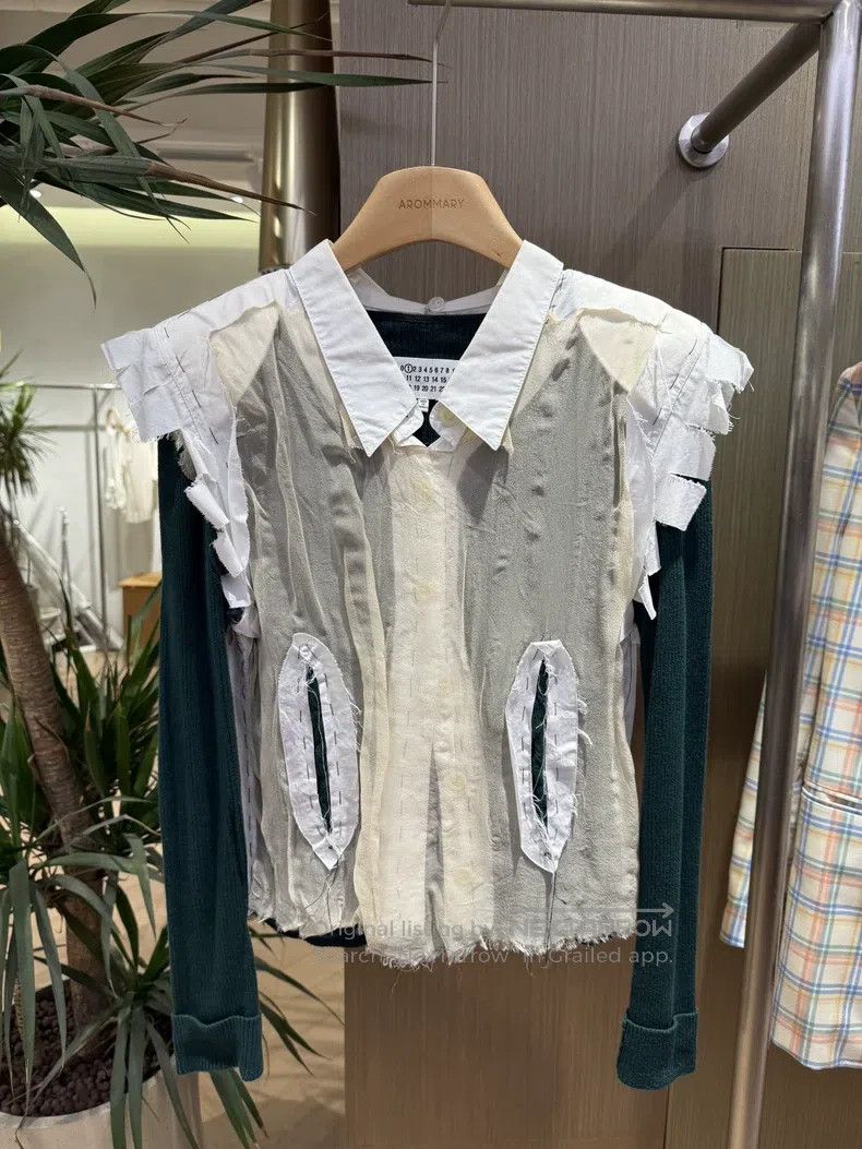 Maison Margiela Maison Margiela White stitched shirt Size M / US 6-8 / IT 42-44 - 1 Thumbnail
