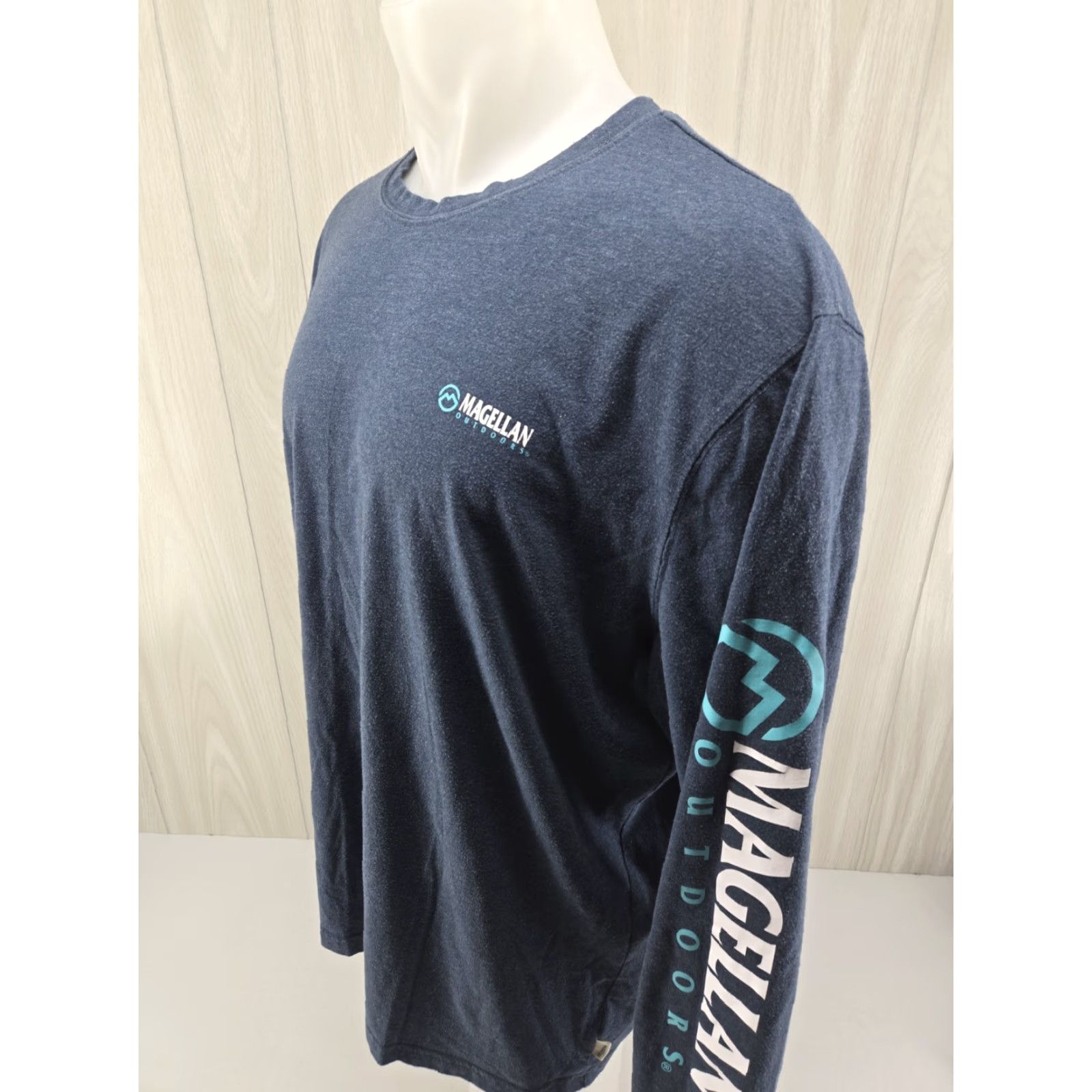 Vintage Magellan T-Shirt Mens 2XL Blue Classic Fit Long Sleeve Outdoors Sz 2XL Size US XXL / EU 58 / 5 - 4 Thumbnail