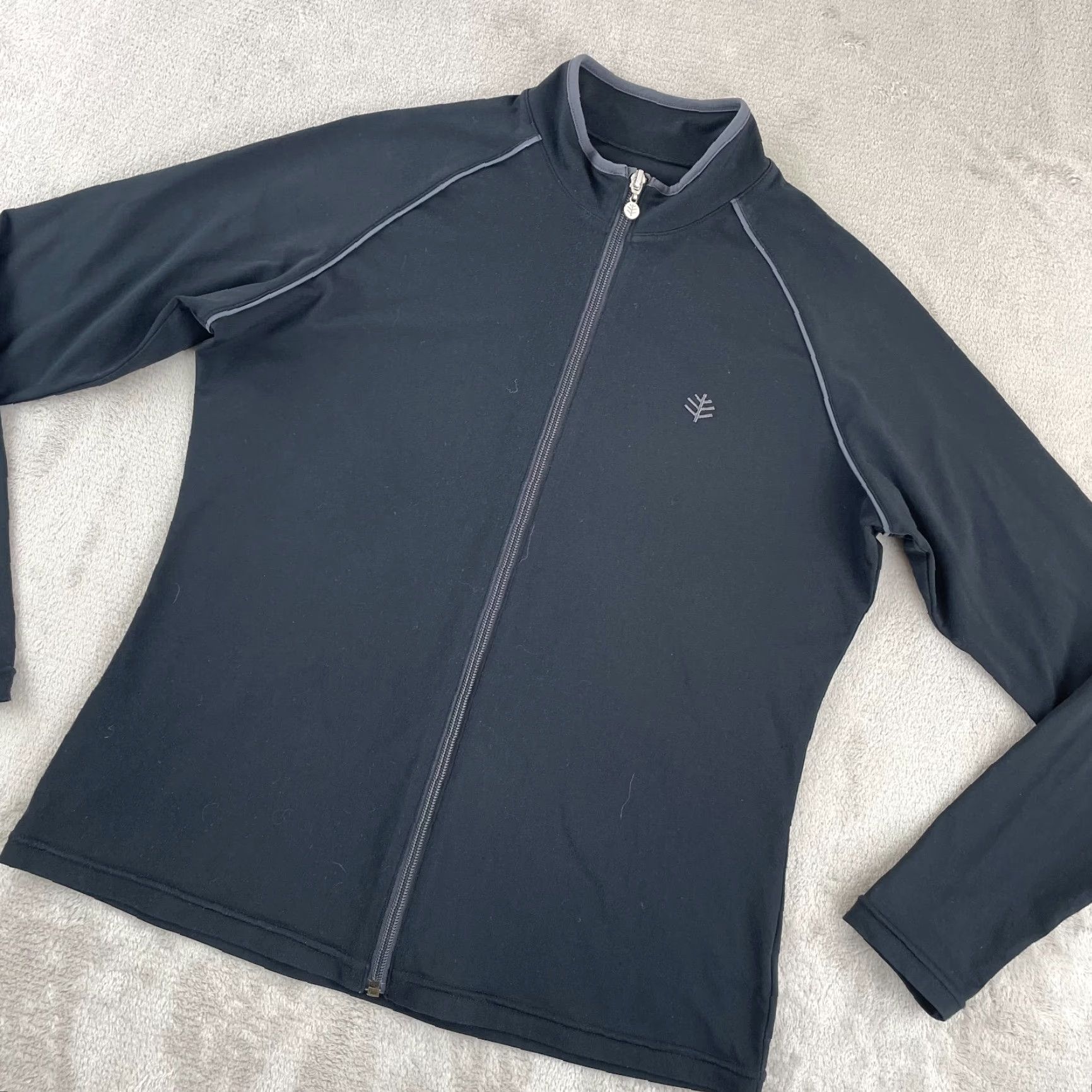 Vintage Coolibar Swim Jacket Women Small Black UPF 50+ Full Zip Long Sleeve Outdoor Hike Size S / US 4 / IT 40 - 5 Thumbnail