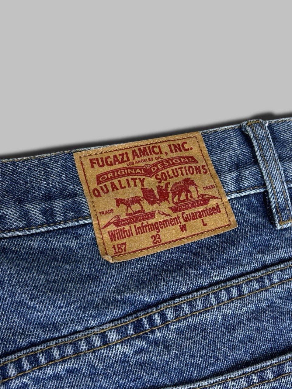 Fugazi Fugazi Chain Splatter Jeans Dark Washed Size US 32 / EU 48 - 19 Thumbnail