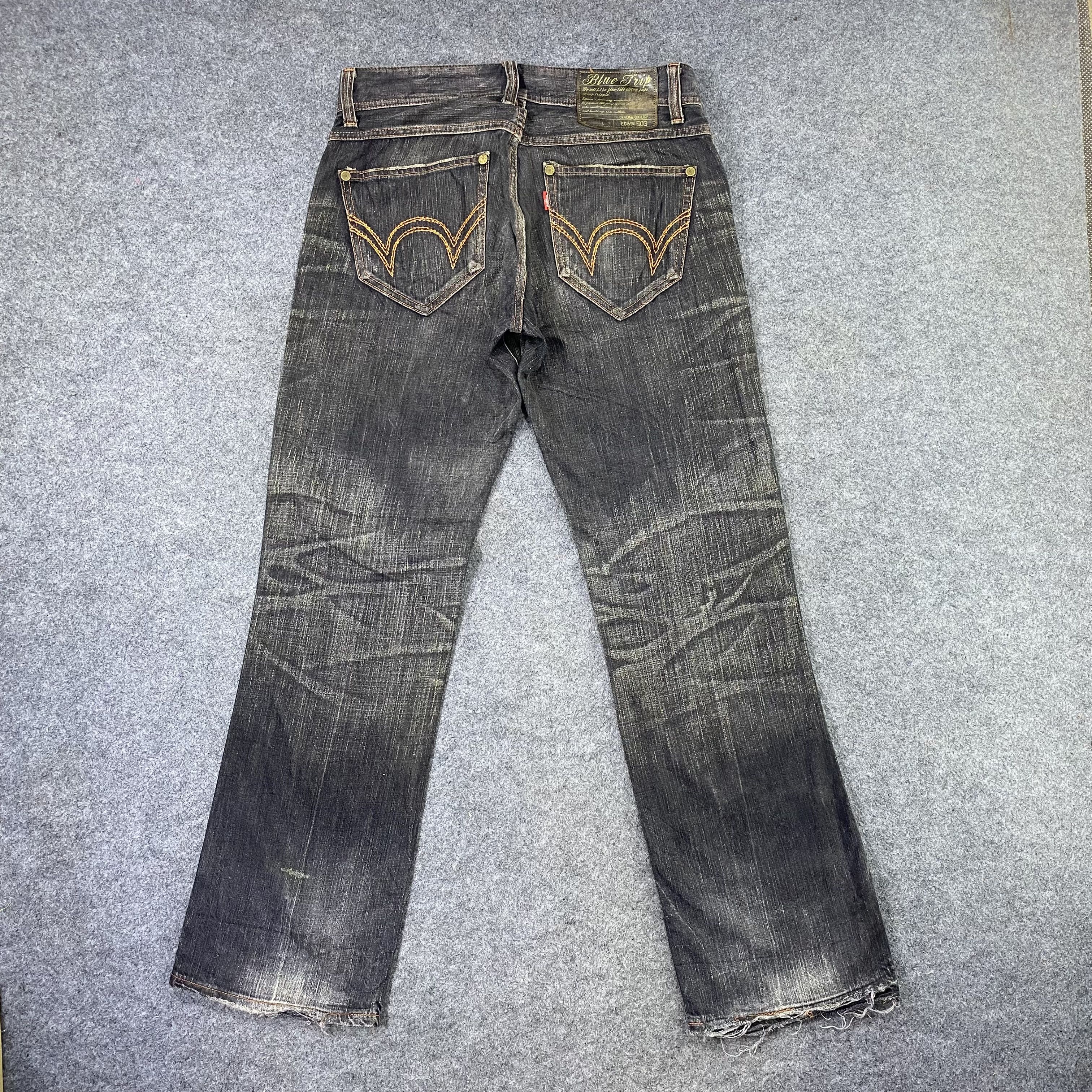 Edwin Edwin 503 Blue Trip Distressed Denim -J1176 Size US 34 / EU 50 - 3 Thumbnail