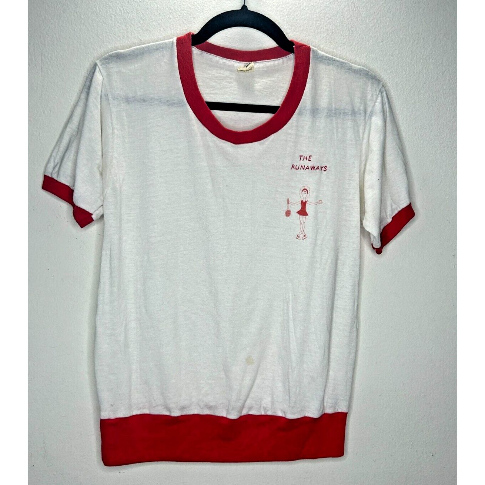 Other Vintage Screen Stars White Tee Red Ringer The Runaways T Size S / US 4 / IT 40 - 1 Thumbnail