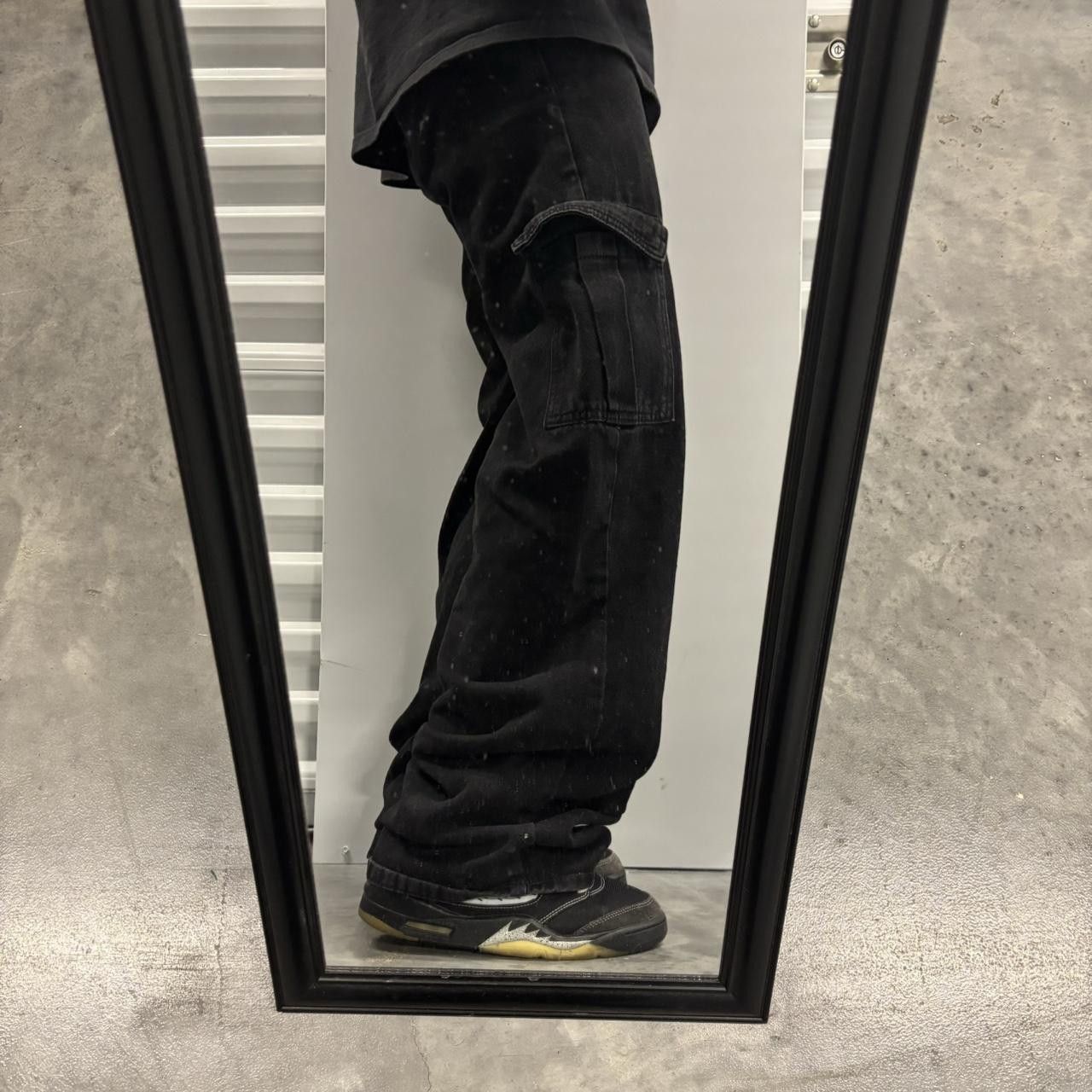 Japanese Brand × Vintage Crazy Vintage Y2K/2000s Baggy Black Skater Streetwear Cargo Jeans! Size US 27 - 2 Thumbnail