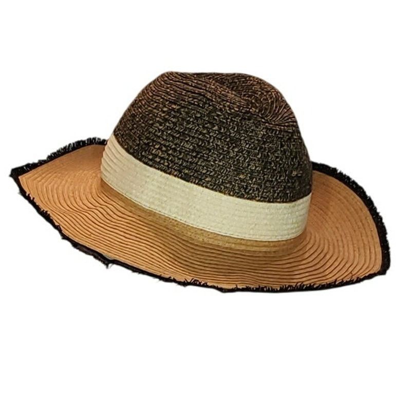 Other INC International Concepts Straw SunHat Tan/Black Woven OS Size ONE SIZE - 1 Thumbnail