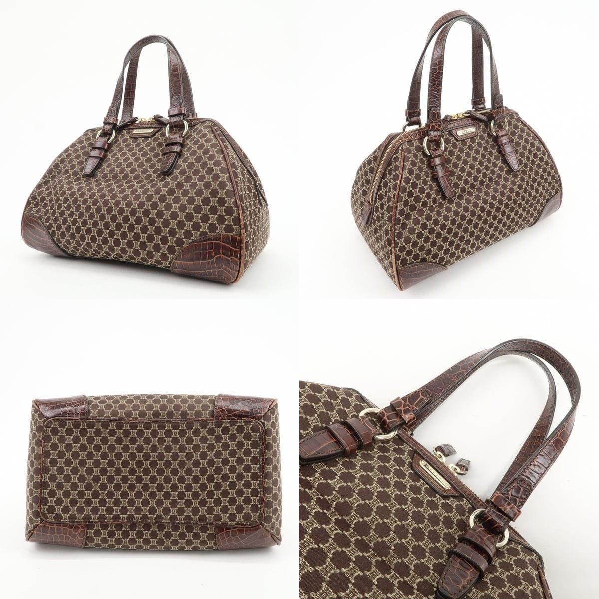 Celine Celine Macadam Triomphe Coated Canvas Shoulder Bag Brown Size ONE SIZE - 3 Thumbnail
