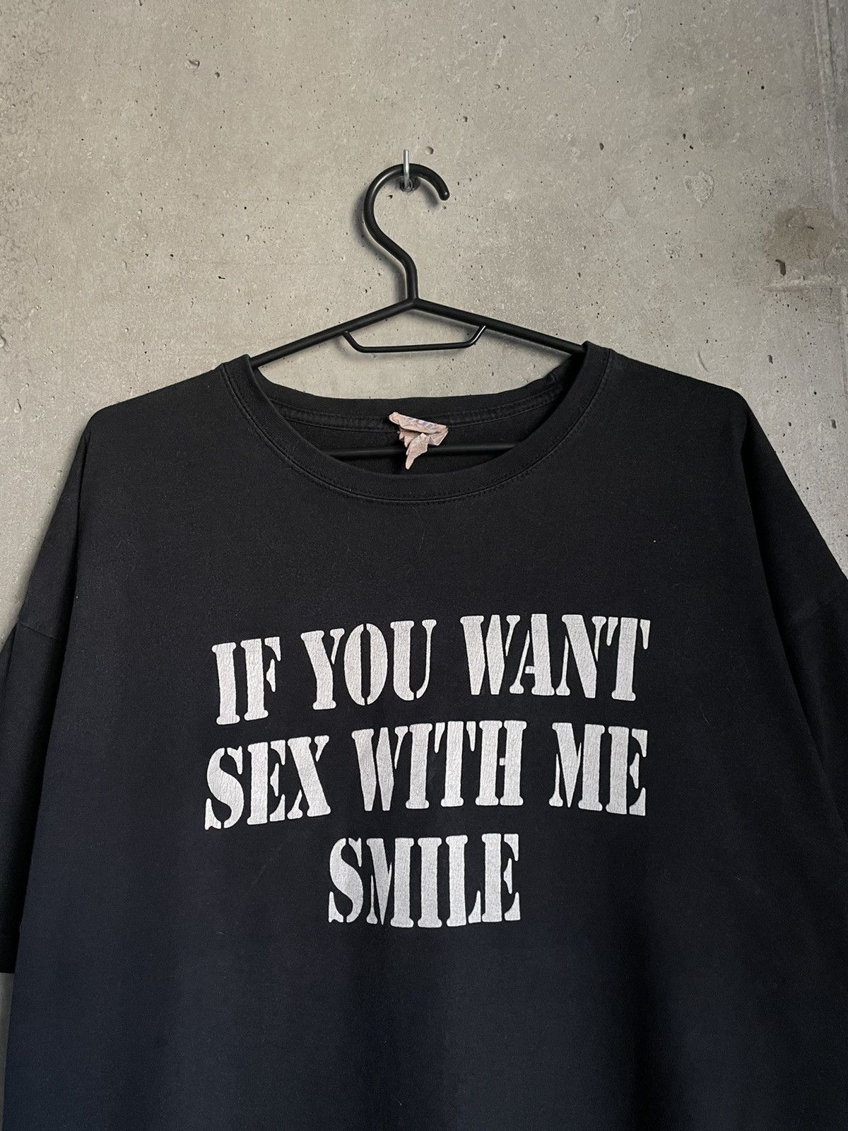Vintage If You Want to Have Sex With Me Funny Tshirt Black Y2K Size US M / EU 48-50 / 2 - 7 Thumbnail