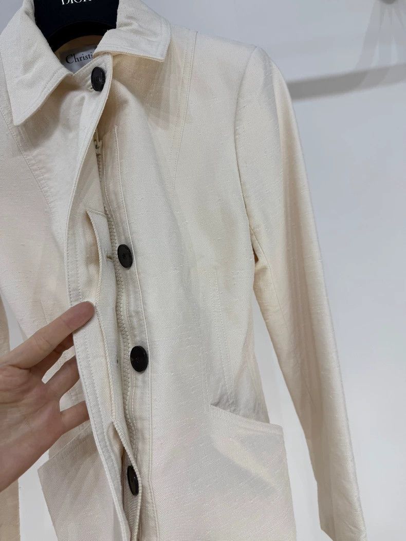 Dior Dior Beige Waistcoat Linen Blazer Jacket-2506 Size XS / US 0-2 / IT 36-38 - 2 Thumbnail