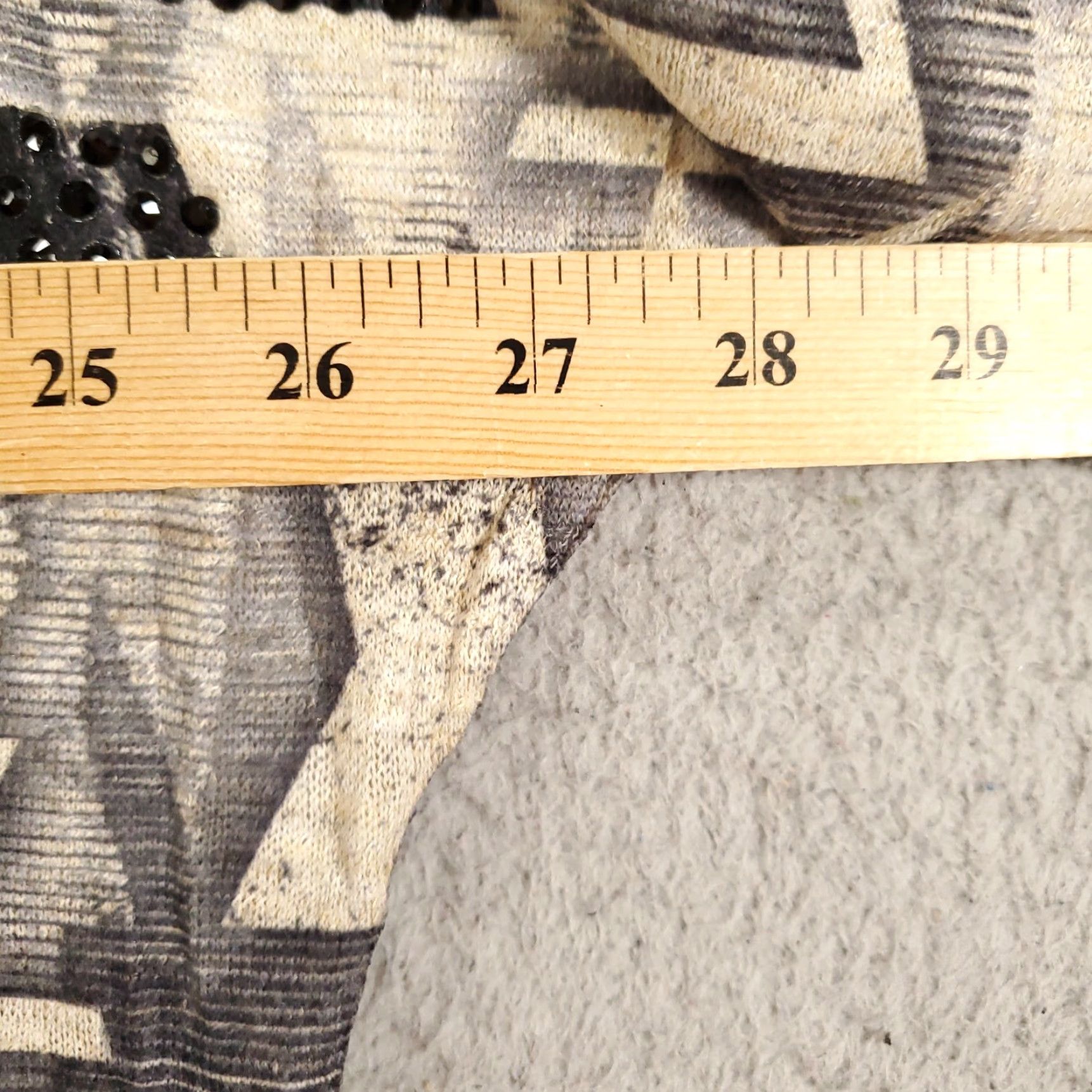 Vintage Vocal Cardigan Womens S Black White Studded Geometric Southwestern Open Front Size S / US 4 / IT 40 - 5 Thumbnail