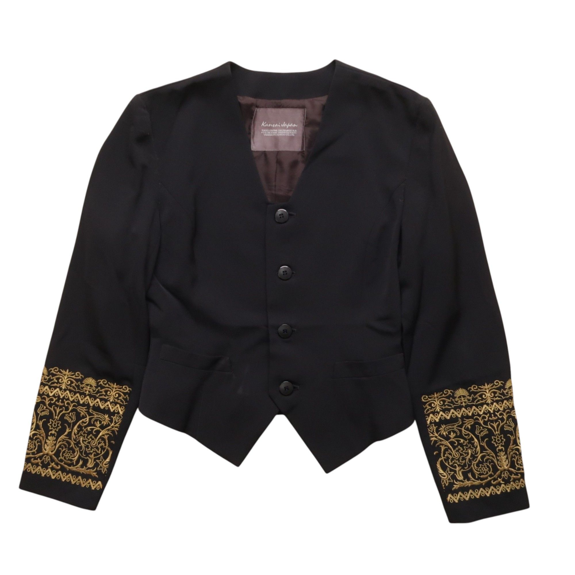 Japanese Brand 90s Vintage Kansai Japan Ethnic Boxy Jacket Size US S / EU 44-46 / 1 - 1 Thumbnail