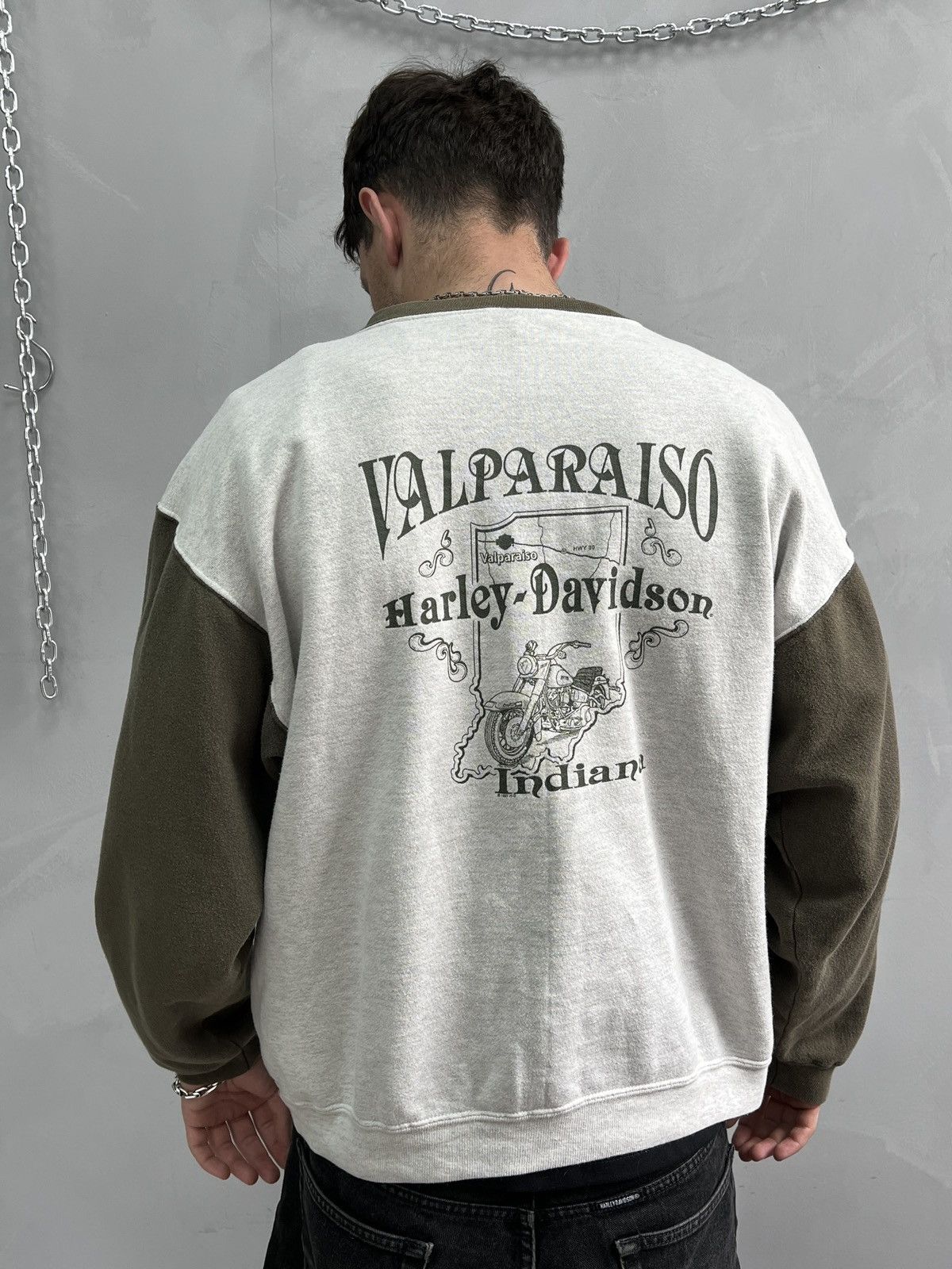 Harley Davidson rare boxy fit Harley Davidson 90s 3d emblem sweatshirt Size US L / EU 52-54 / 3 - 6 Thumbnail