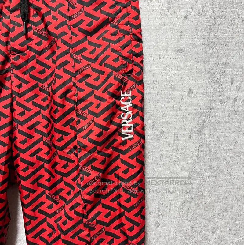Versace Versace Red Embroidered Men's Casual Pants . Size US 30 / EU 46 - 4 Thumbnail