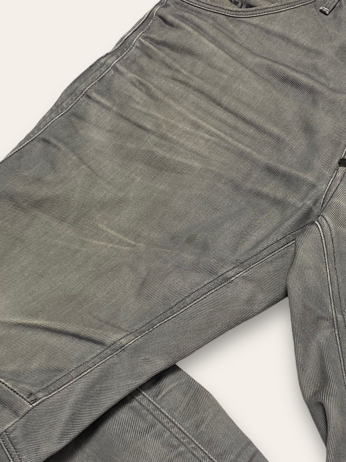 G-Star Vintage G STAR RAW Grey Double Knee Denim Jeans Italy Made Size US 34 / EU 50 - 15 Thumbnail