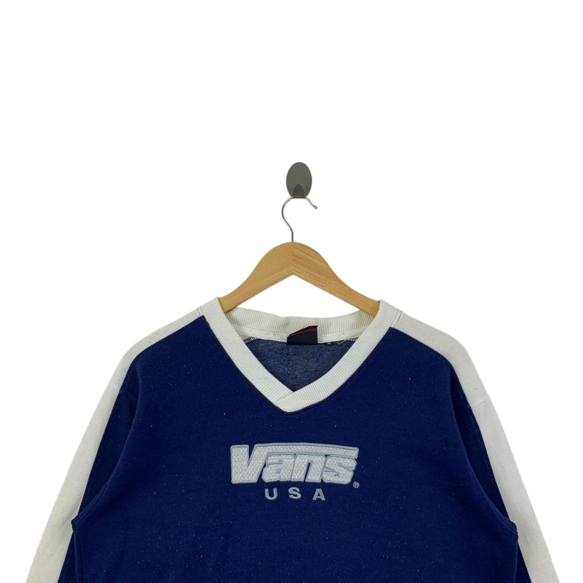 Vans Vintage 90s VANS SKATE USA Skateboard V-Neck Sweatshirt Size US M / EU 48-50 / 2 - 2 Thumbnail