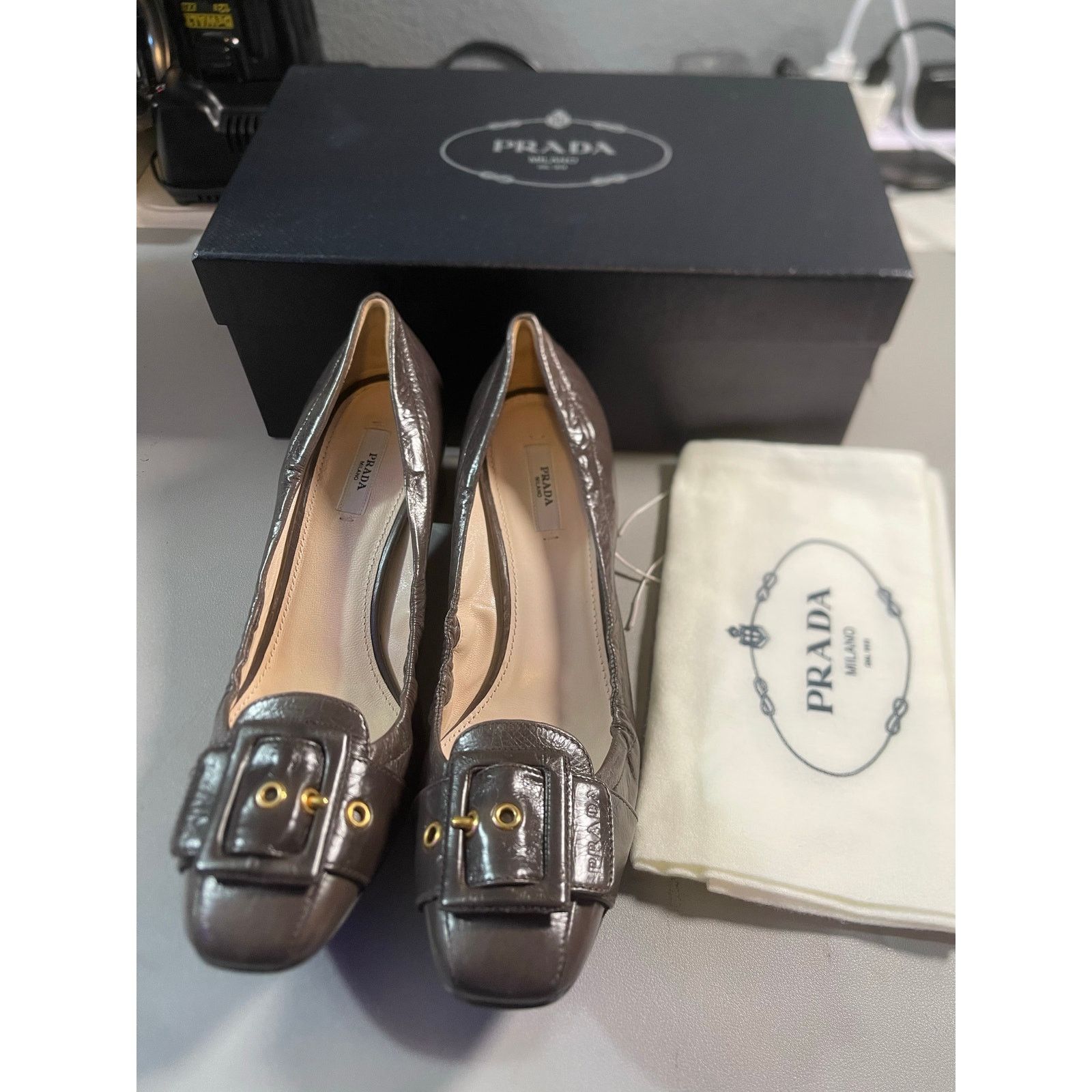 Prada Prada Calzature Donna 40 1D711CF045 Antic Soft1 Grafite Size US 9 / IT 39 - 3 Thumbnail