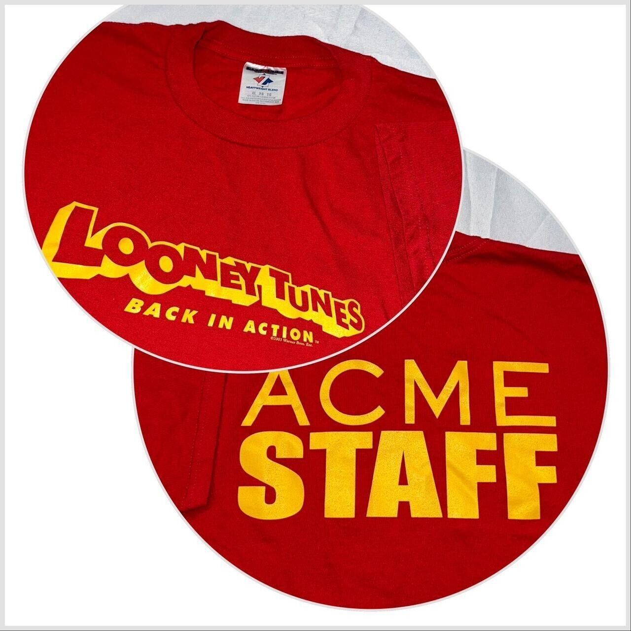 Vintage Vintage 2003 ACME STAFF Looney Tunes Back In Action Movie C Size US XL / EU 56 / 4 - 1 Thumbnail
