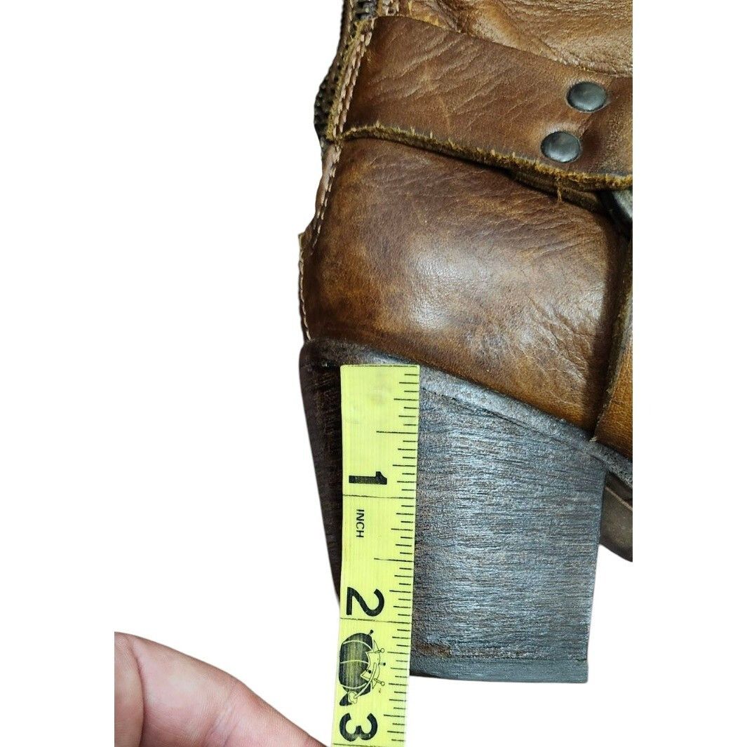 Frye FRYE Harness Boot Back Zip Cognac Leather size 6 B Size US 6 / IT 36 - 10 Thumbnail