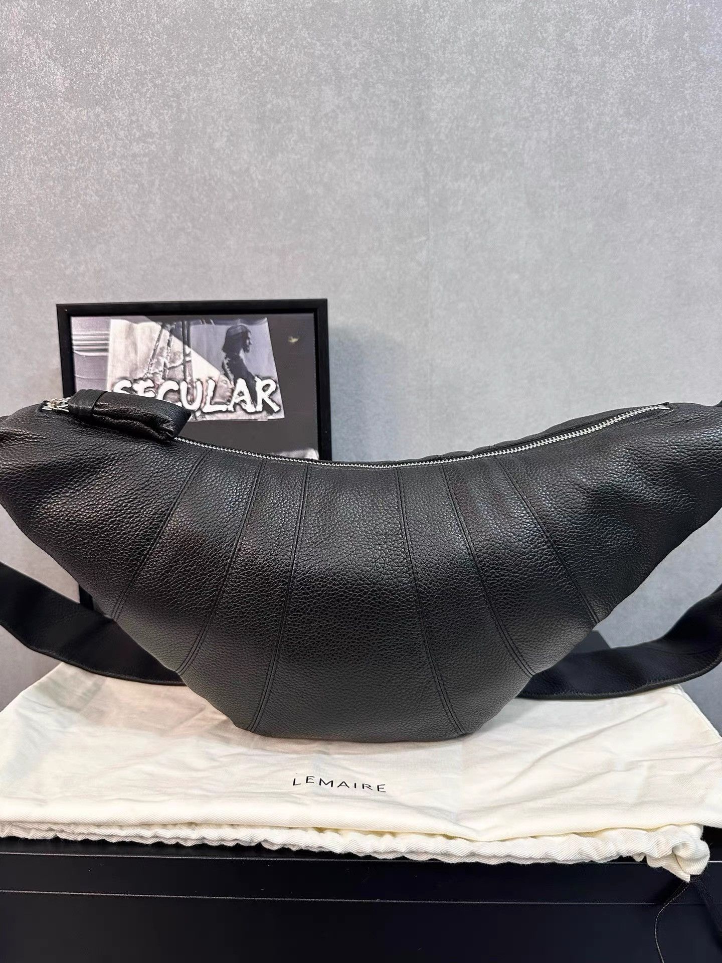 Lemaire Lemaire Medium Black Croissant Bag K34 Size ONE SIZE - 4 Thumbnail