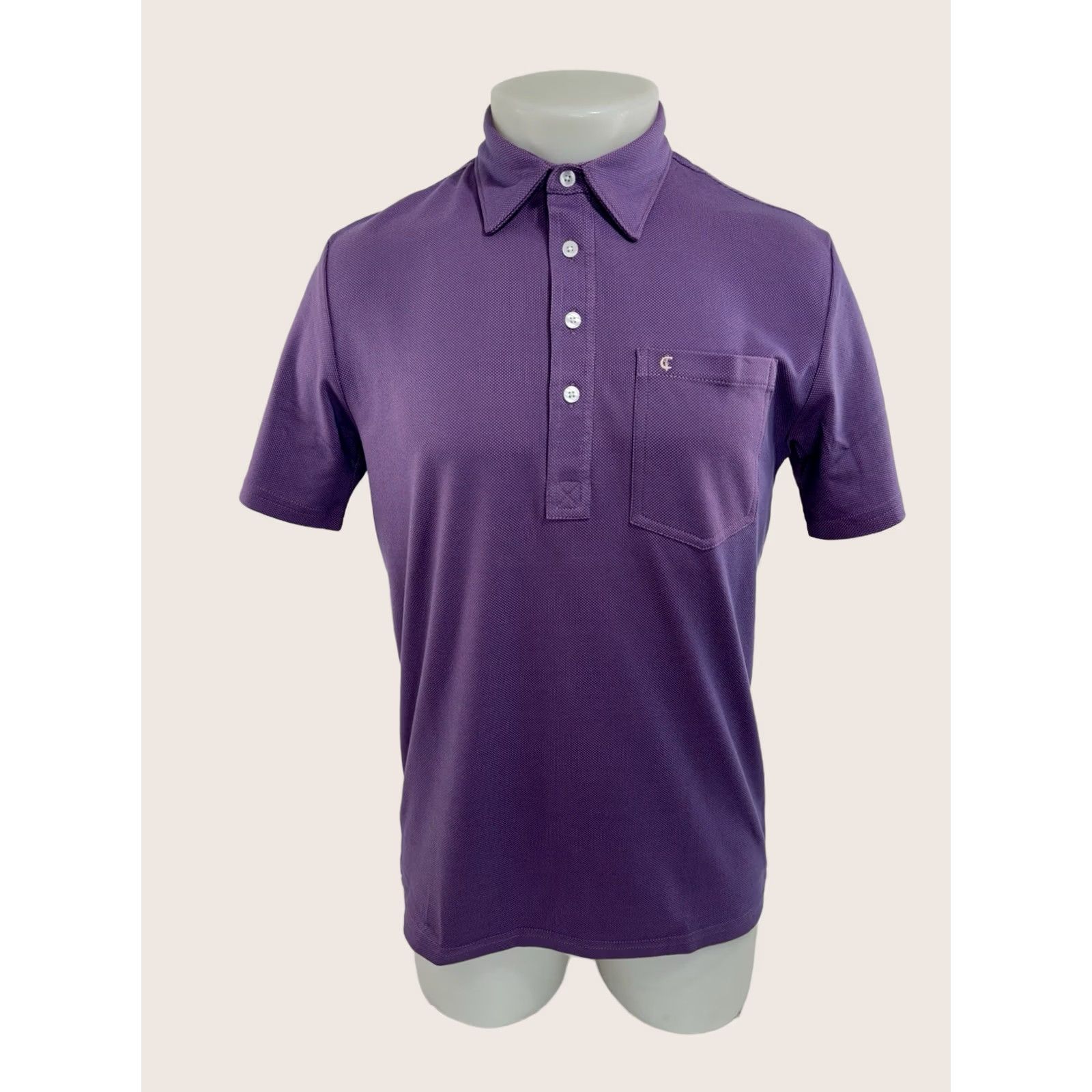 Vintage Criquet Austin polo shirt - Embroidered Logo Mens S Pocket Polo Shirt - Red / Blue - Purple Tone, Short Sleeve, NEW w TAG Size US S / EU 44-46 / 1 - 1 Thumbnail