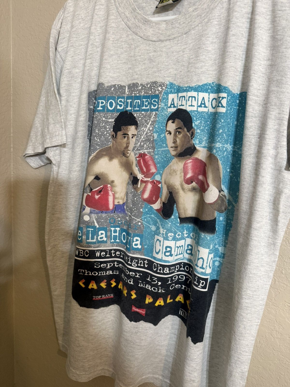 Other 1997 Oscar De La Hoya Vs Hector Camacho T-Shirt Mens Size US L / EU 52-54 / 3 - 1 Thumbnail