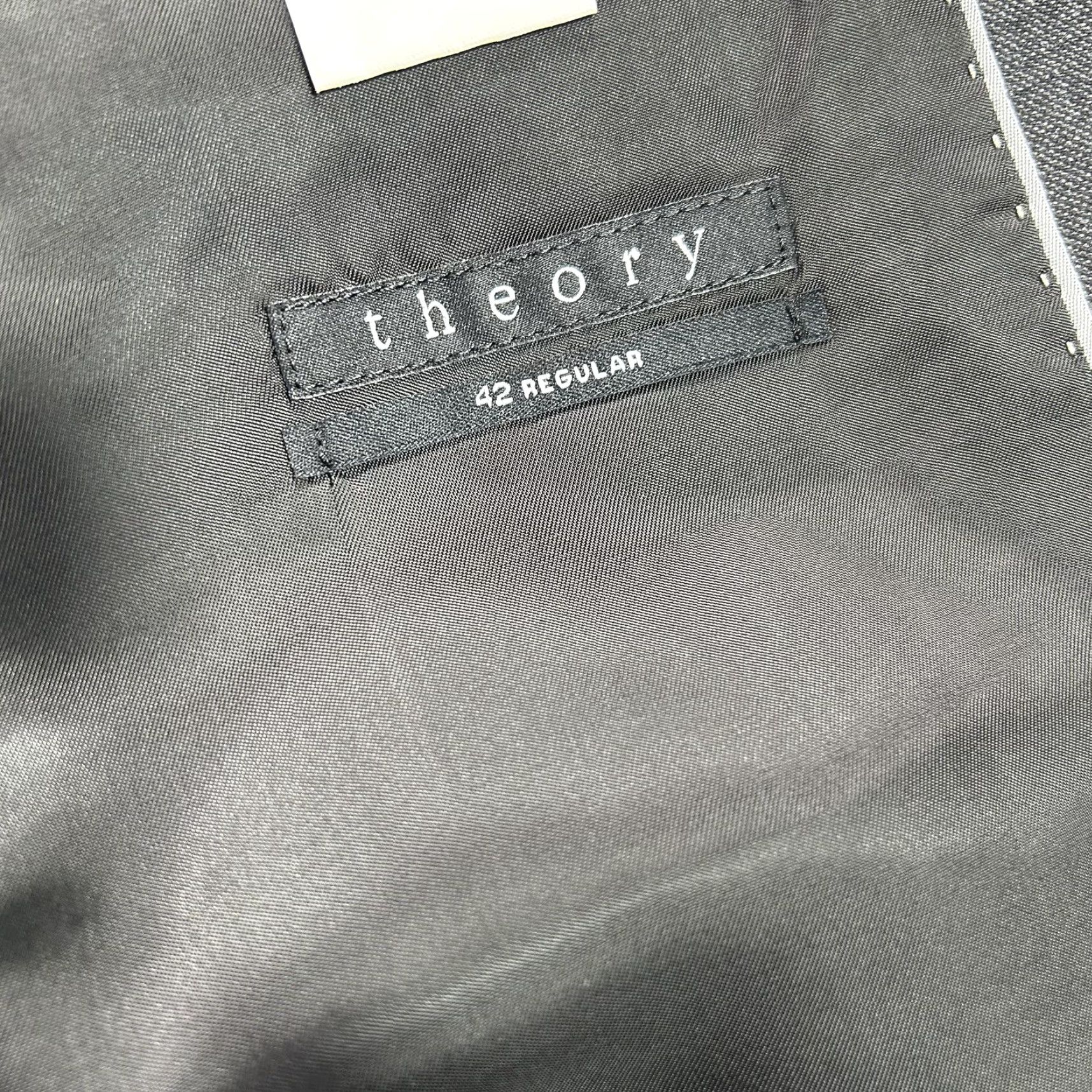 Theory Theory Mens Two-Button Notch Lapel Wool Blazer Jacket 42R Gray Formal Suit Coat Regular Sleeve 4-Button Cuff Mens Size 42R - 4 Thumbnail